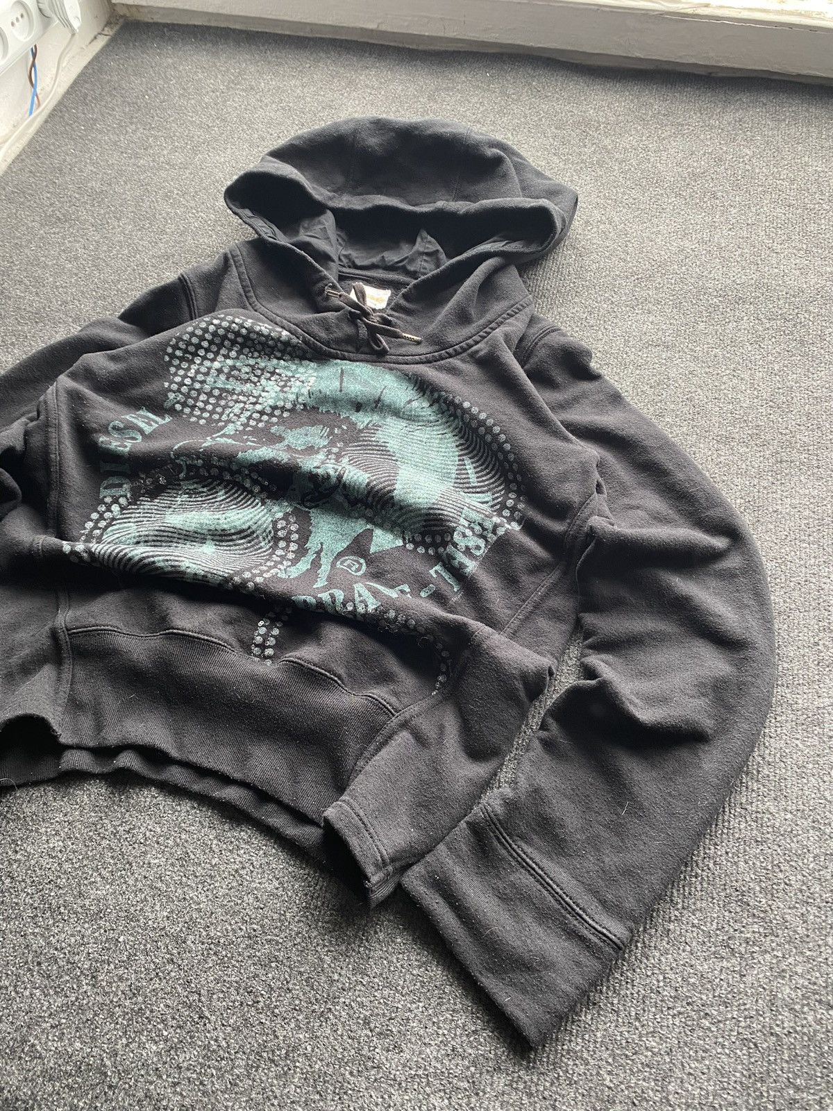 Diesel 🔥Opium Punk Diesel Head Logo black faded wom hoodie m rare Size M / US 6-8 / IT 42-44 - 2 Thumbnail