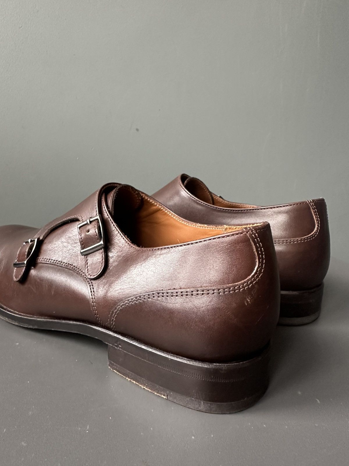NAVYBOOT Navyboot Double Monk Shoes Leather Size 43 Size US 9.5 / EU 42-43 - 5 Thumbnail