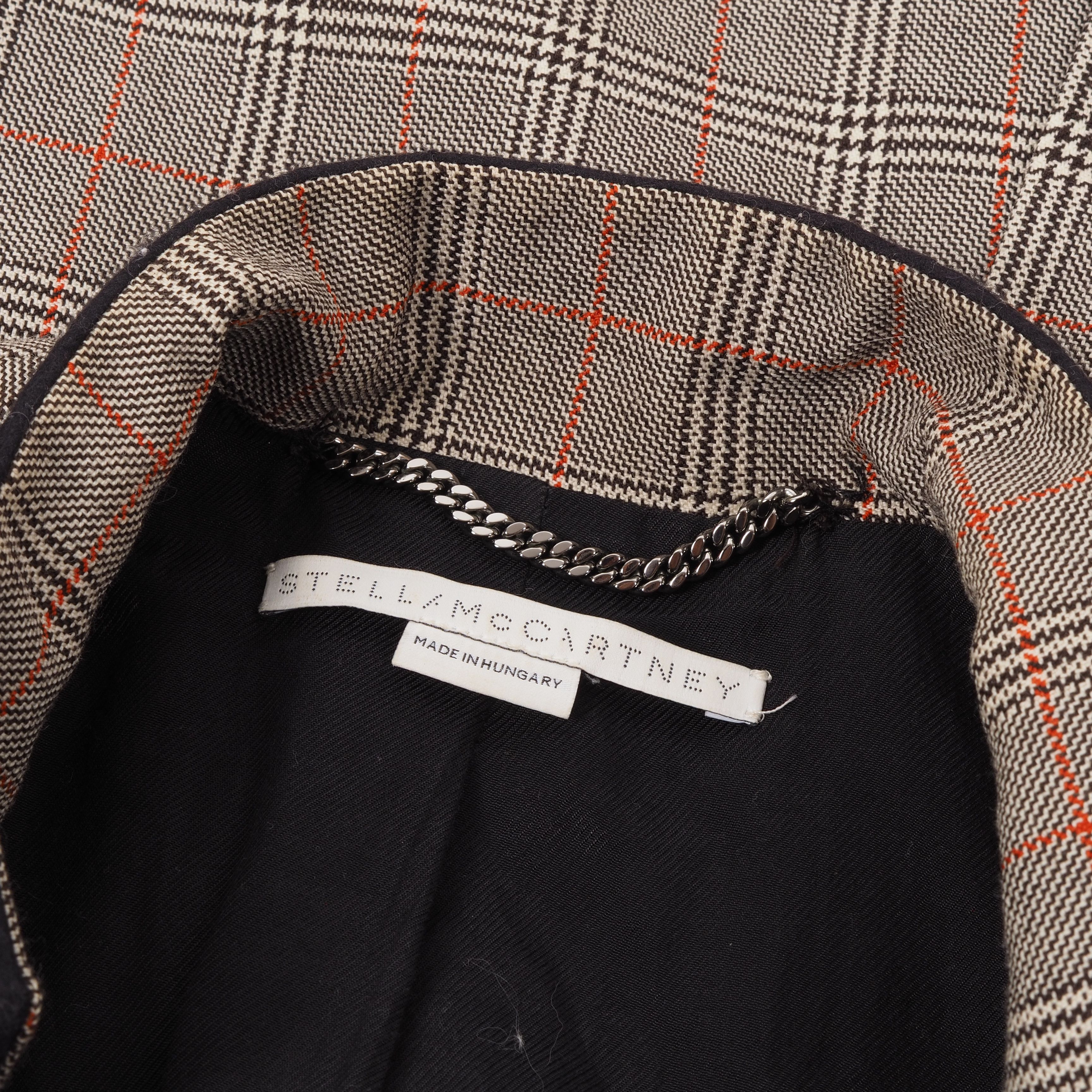 Stella McCartney STELLA MCCARTNEY Wool Gray Red Plaid Blazer Jacket Size S / US 4 / IT 40 - 4 Thumbnail