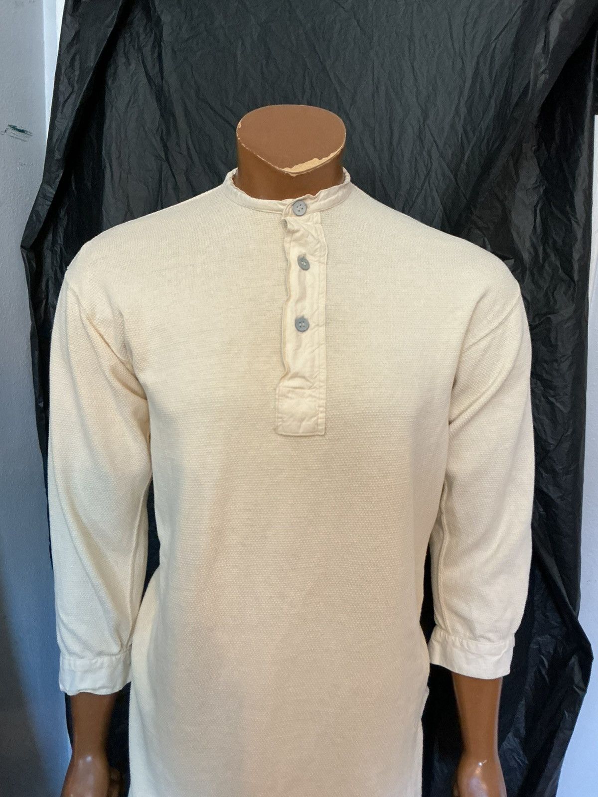 Vintage Vintage Long Johns Thermal Nightshirt Baselayer Henley Shirt Size US S / EU 44-46 / 1 - 9 Thumbnail