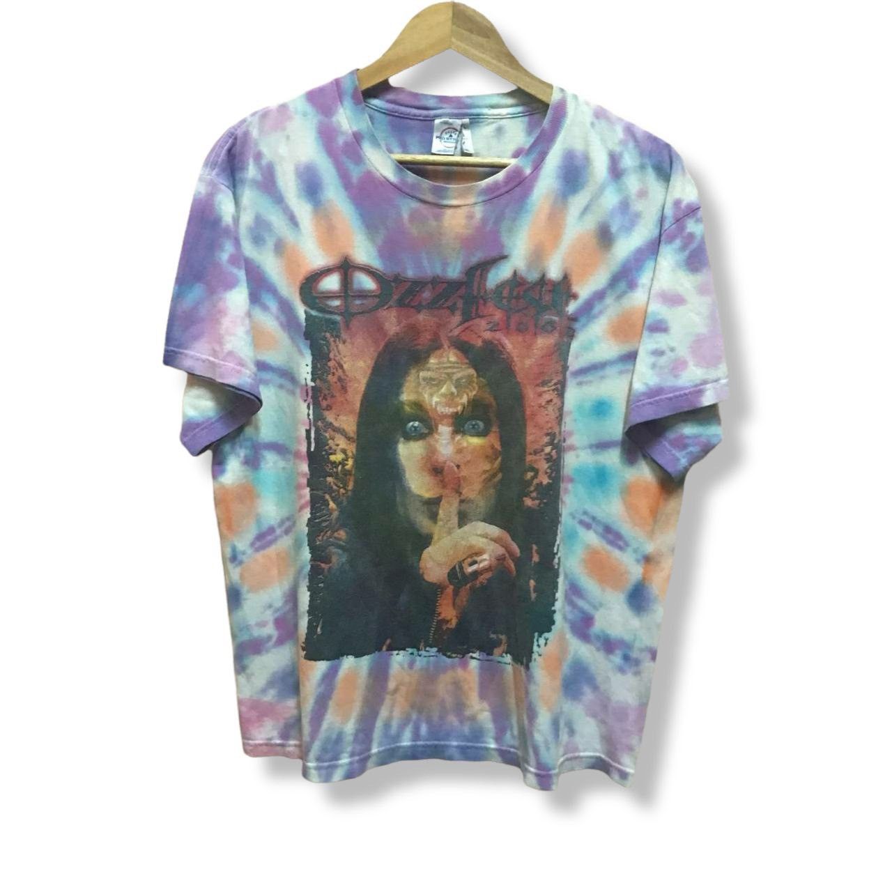 Ozzy Osbourne Vintage 2002 Ozzfest Tour Tie Dye T Shirt Size US L / EU 52-54 / 3 - 1 Thumbnail