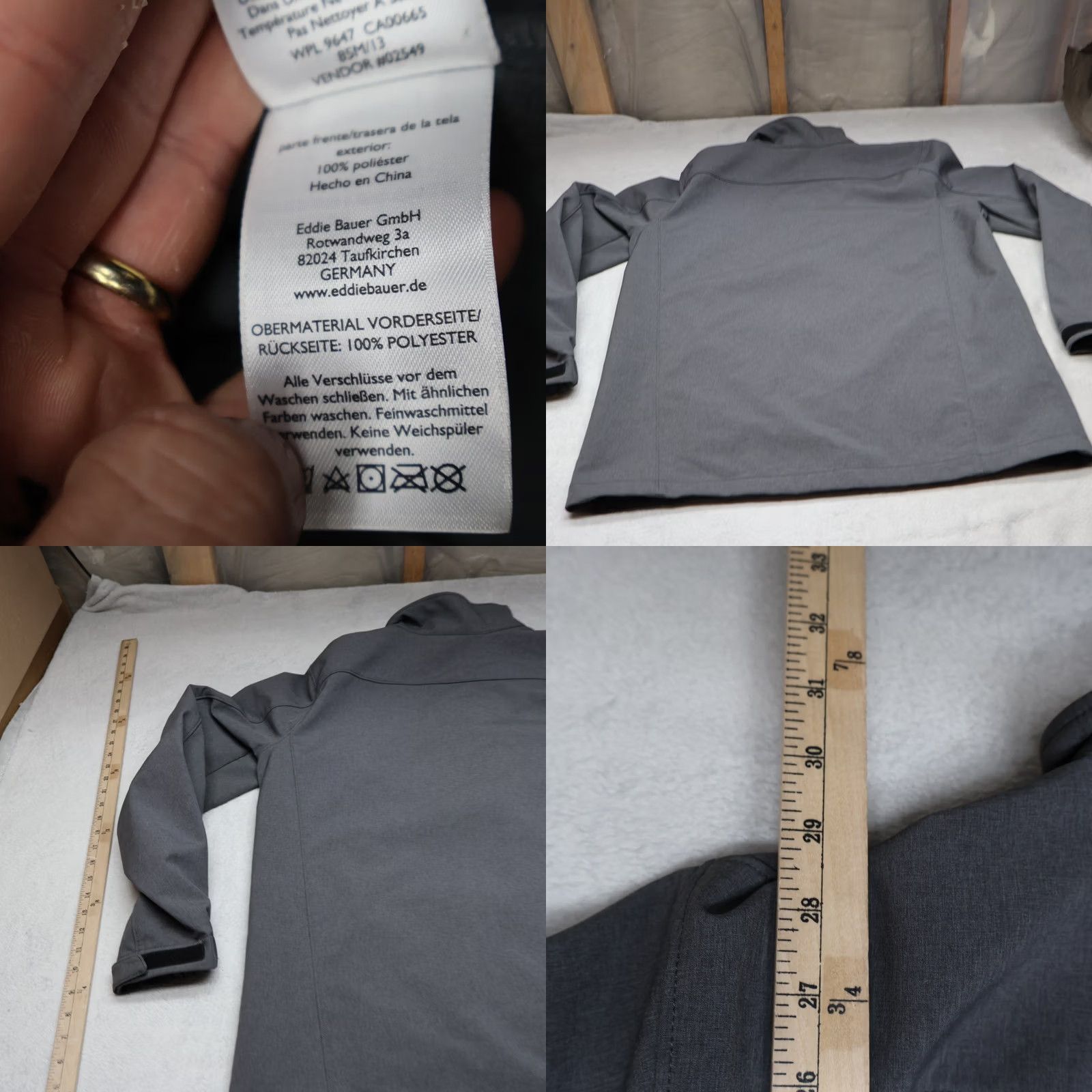 Eddie Bauer Eddie Bauer Jacket Mens Large Tall Grey Softshell Wind Rain Full Zip Outdoor Size US L / EU 52-54 / 3 - 9 Thumbnail