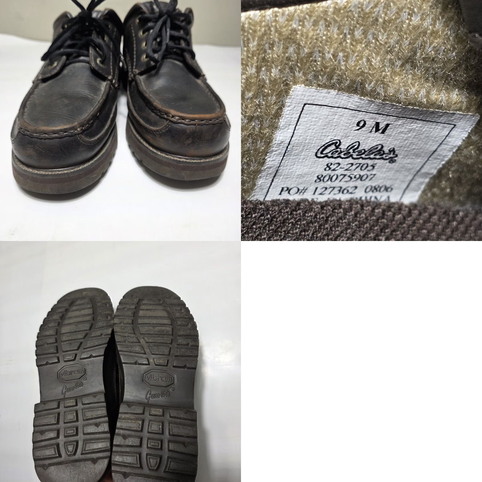 Vintage Cabela's Low Top Boots Moc Toe Oxford Shoes - Size 9 M - Vibram Sole - Leather Brown Boot Mens Size US M / EU 48-50 / 2 - 8 Thumbnail