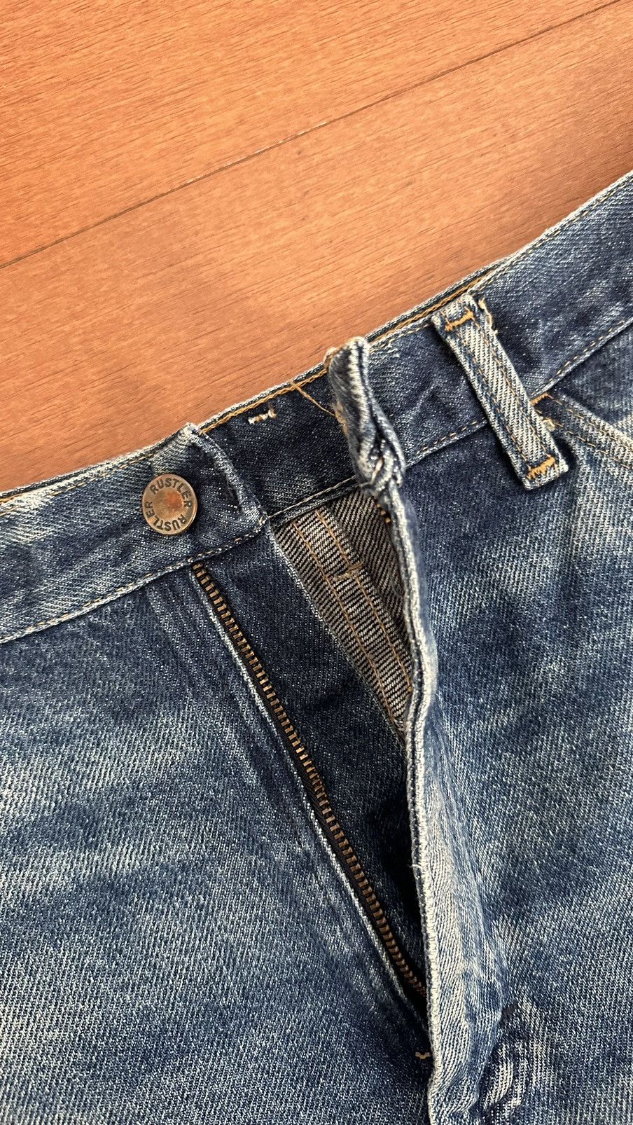Rustler × Vintage Rustler Distressed Faded Flare jeans Size US 32 / EU 48 - 3 Thumbnail