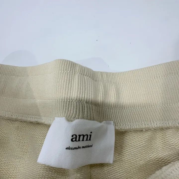 AMI AMIPARIS Beige Heart Embroidery Sweatpants for All -2507 Size US 42 / EU 58 - 4 Thumbnail