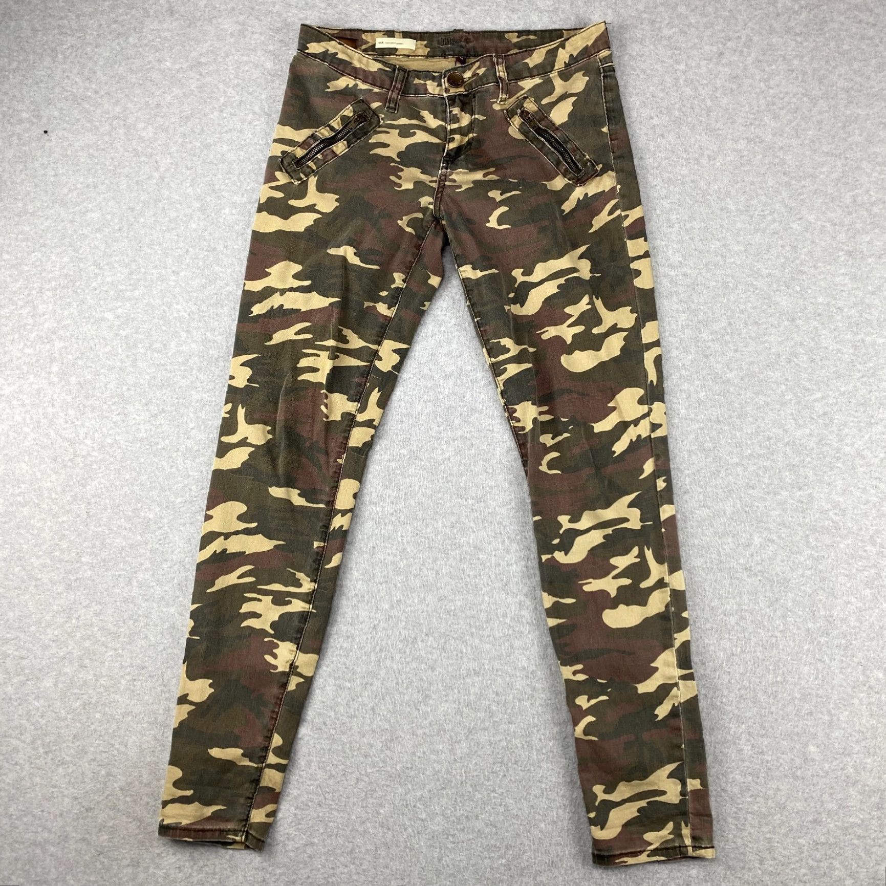 Vintage KUT from the Kloth Mia Toothpick Skinny Jeans Size 4 Womens Camouflage Ankle Stretch Denim 30in Inseam Size 27" / US 4 / IT 40 - 2 Thumbnail