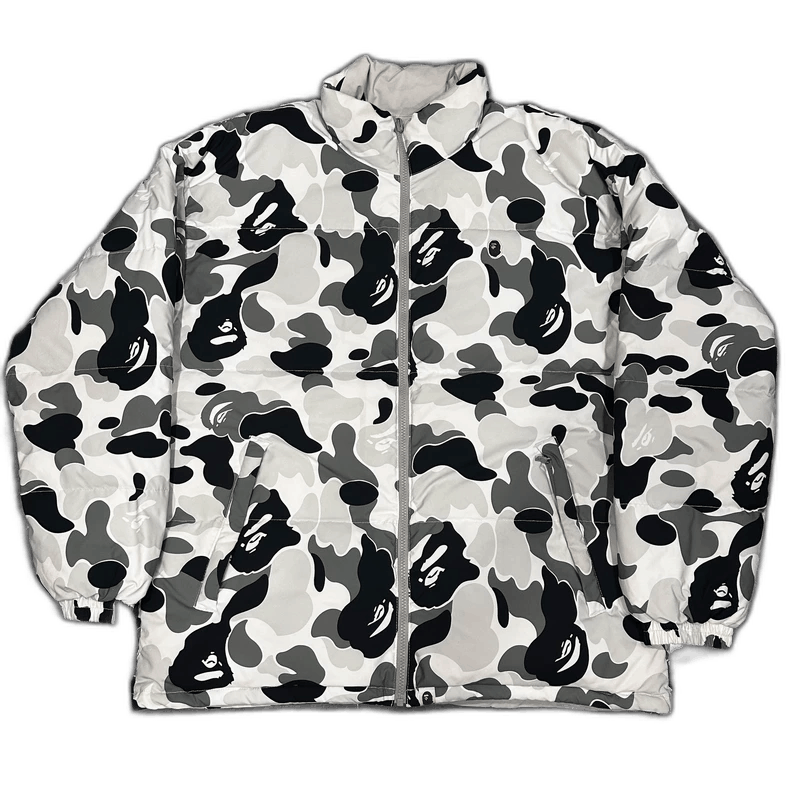 Bape Bape Black White Gray Camouflage Puffer Coat Size US XXL / EU 58 / 5 - 1 Thumbnail