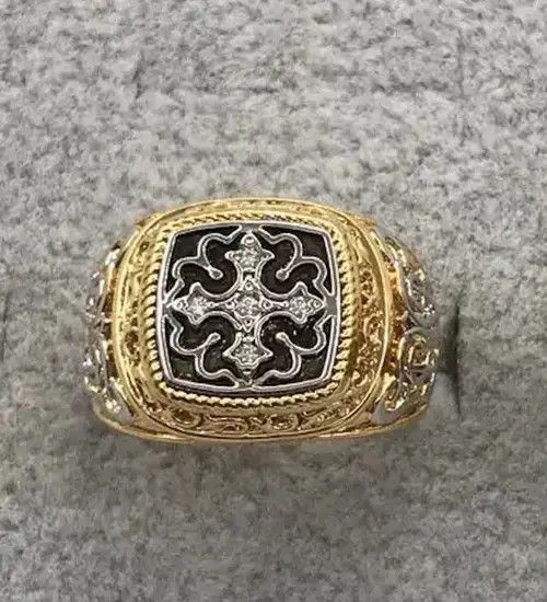 Jewelry × Vintage Punk Carved Pattern Rings Size ONE SIZE - 2 Thumbnail
