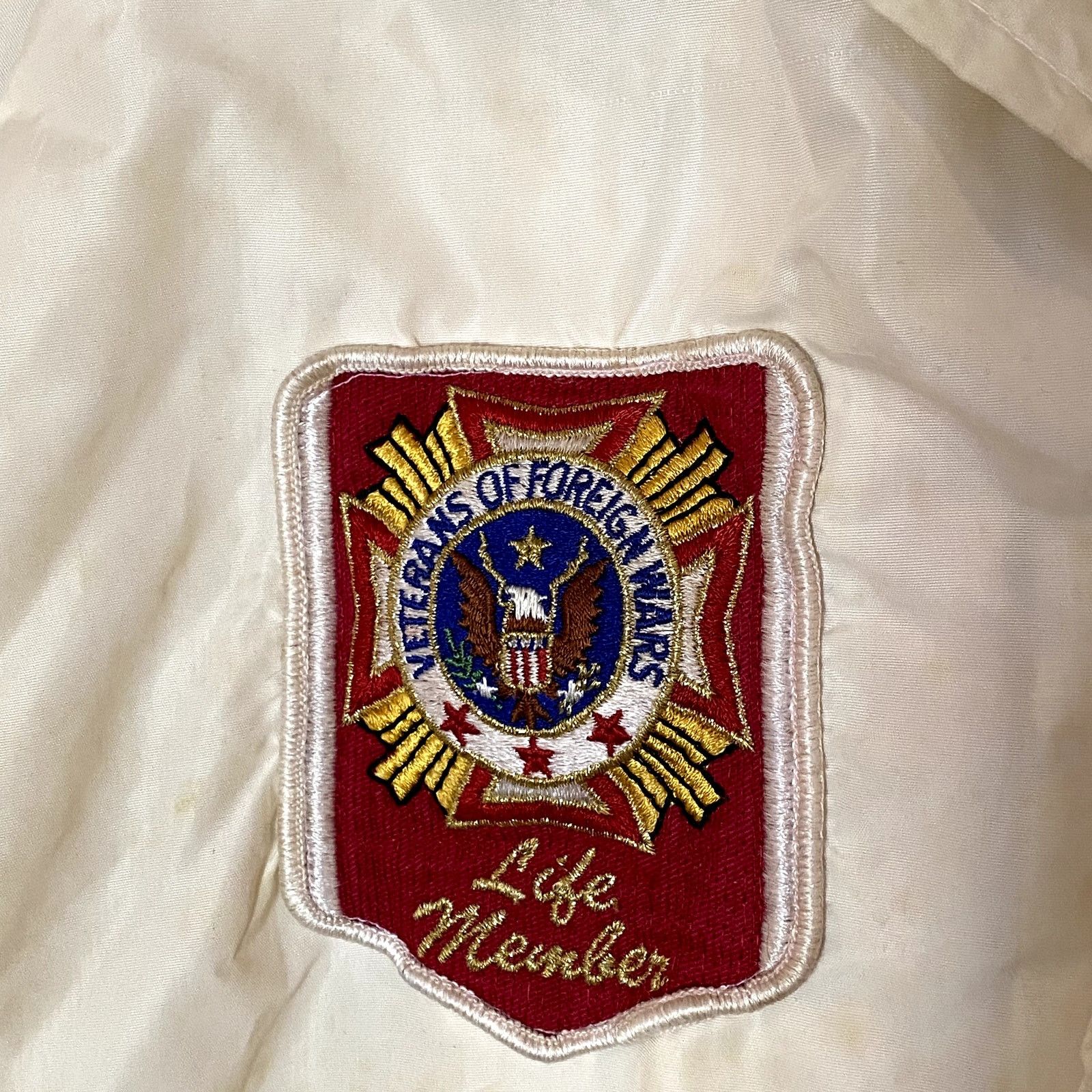 Vintage Vintage Satin Varsity Jacket Chain Stitched VFW War Veterans Size US M / EU 48-50 / 2 - 4 Thumbnail