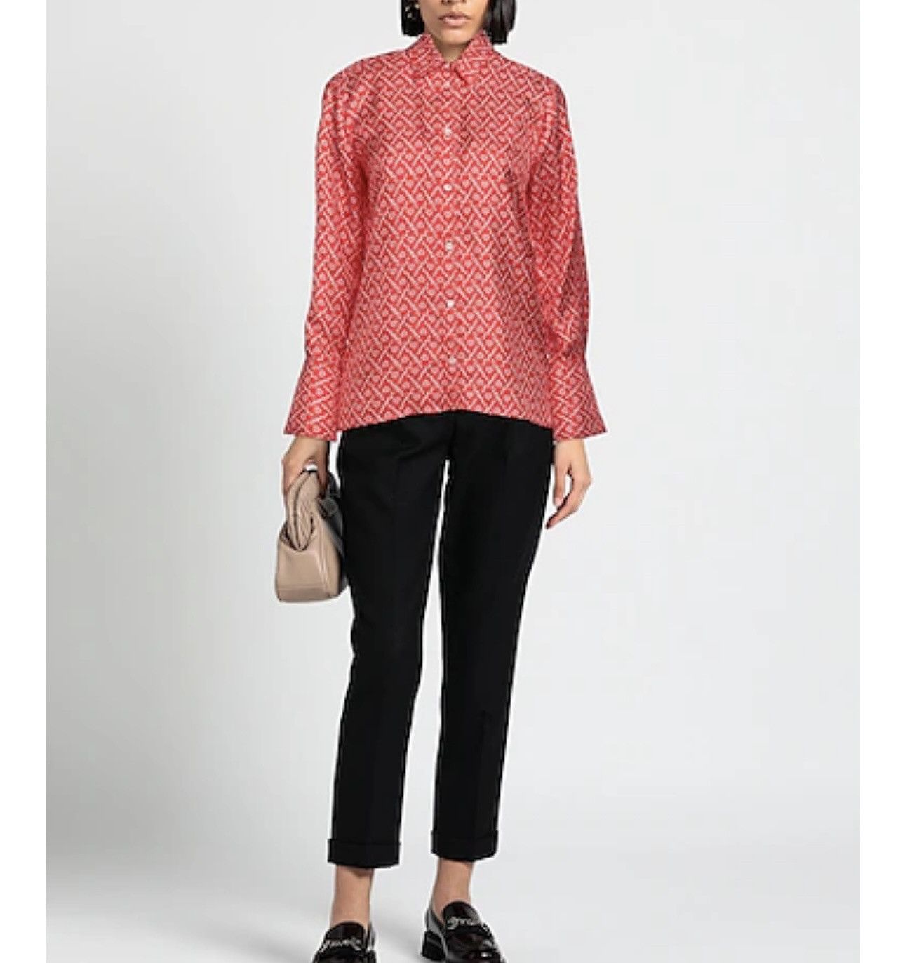 Designer × Sandro Sandro 100% silk oldmoney style blouse shirt Size M / US 6-8 / IT 42-44 - 2 Thumbnail