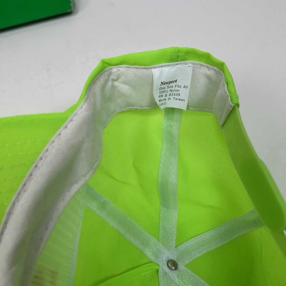 Vintage Vintage 90s Newport Cigarettes neon green logo cap Size ONE SIZE - 5 Thumbnail