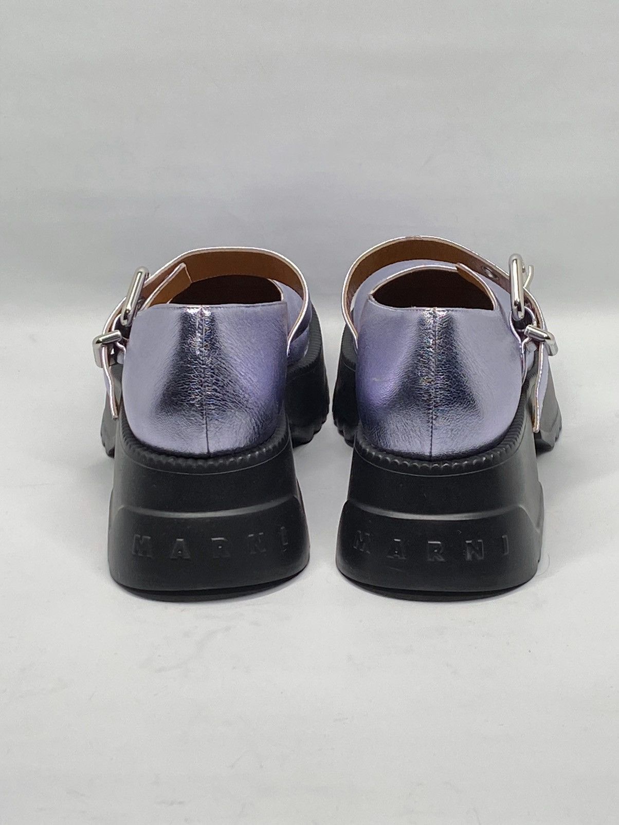 Marni Marni Blue Leather Mary Jane Platform Loafers size 39 Size US 9 / IT 39 - 10 Thumbnail