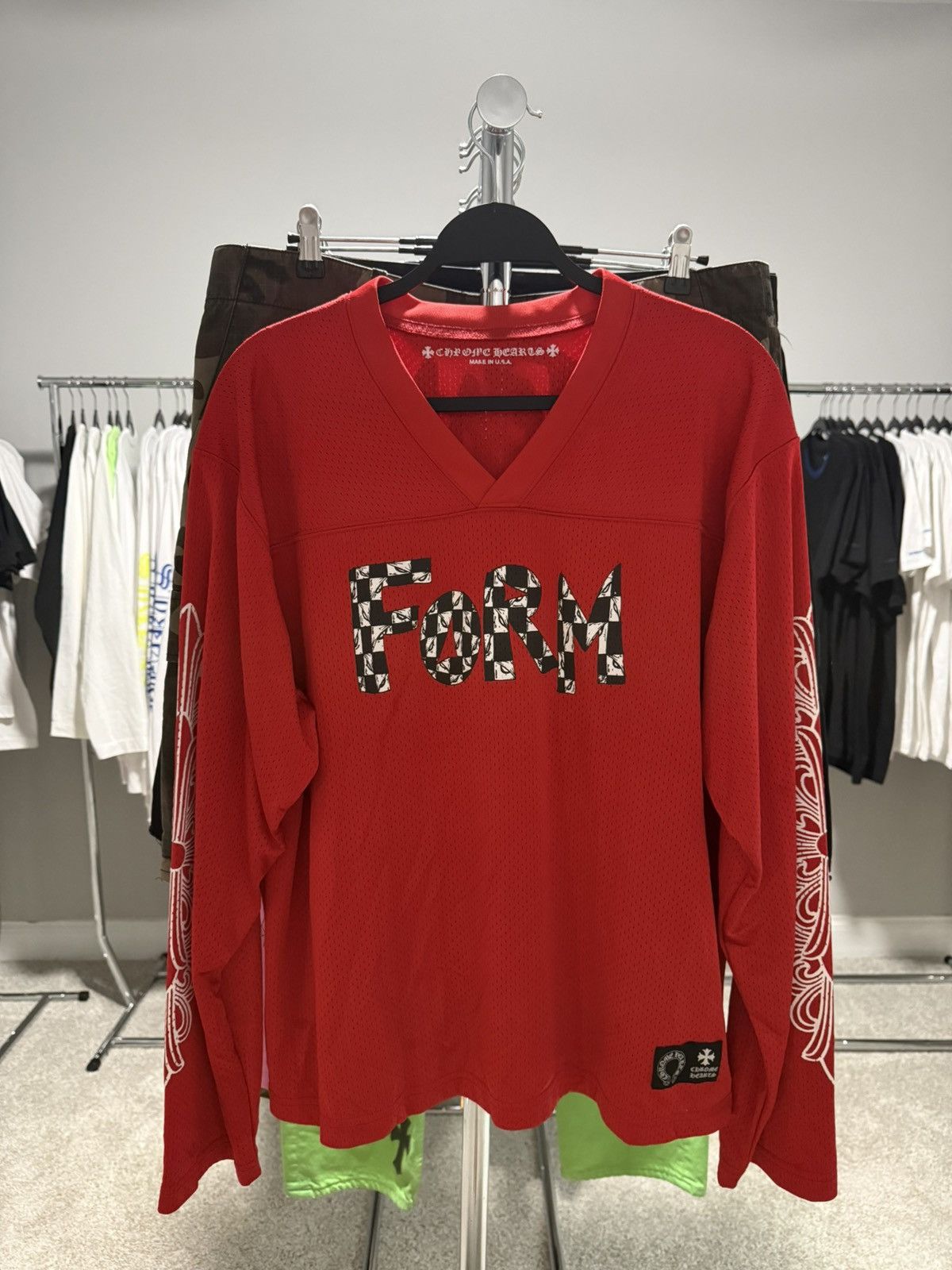 Chrome Hearts Chrome Hearts Red Mesh Longsleeve Jersey Size US M / EU 48-50 / 2 - 2 Thumbnail