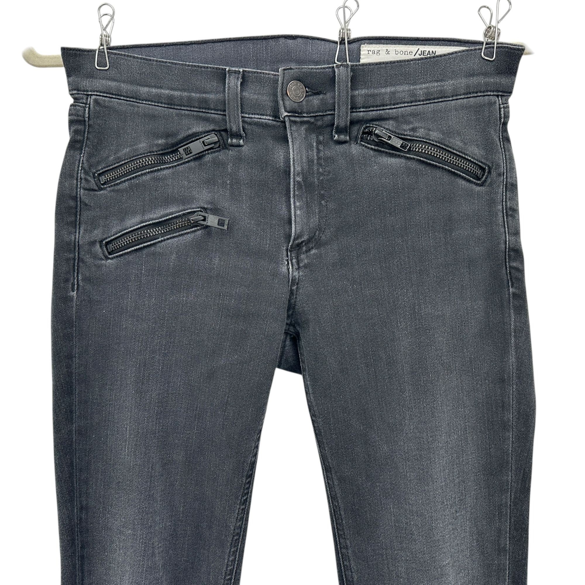 Rag & Bone Rag & Bone Womens 27 Jeans Moto Alcove Skinny Zipper Ankles Size 27" / US 4 / IT 40 - 2 Thumbnail