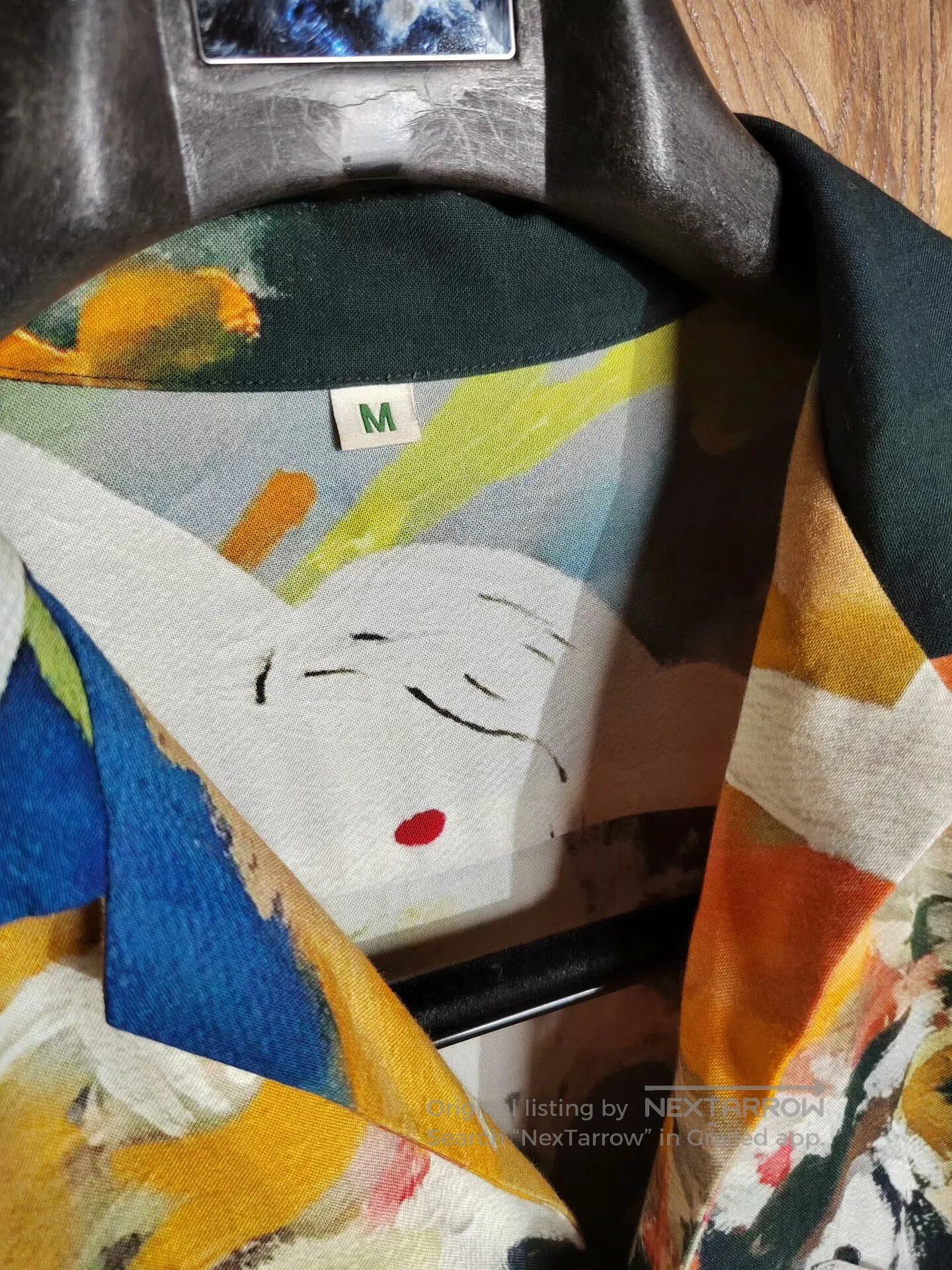 Japanese Brand Abstract Oil Painting Print Shirt. Size US M / EU 48-50 / 2 - 2 Thumbnail