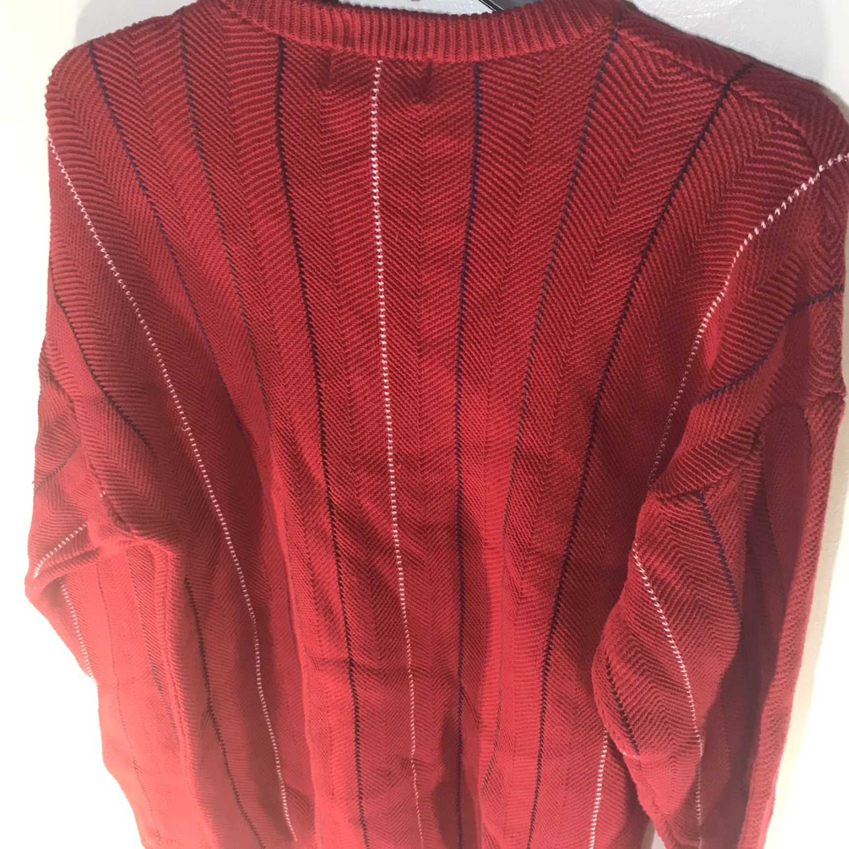 Ralph Lauren Chaps Ralph Lauren Chunky Knit Sweater Mens Size L Red Striped Pullover Classic 90s Preppy Size US L / EU 52-54 / 3 - 5 Thumbnail