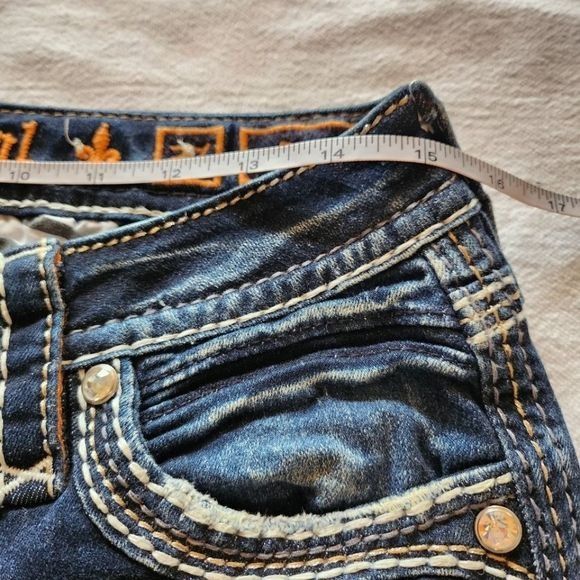 Rock Revival Rock Revival Embellished Straight Sz. 27 Blue Jeans Size 27" / US 4 / IT 40 - 14 Thumbnail
