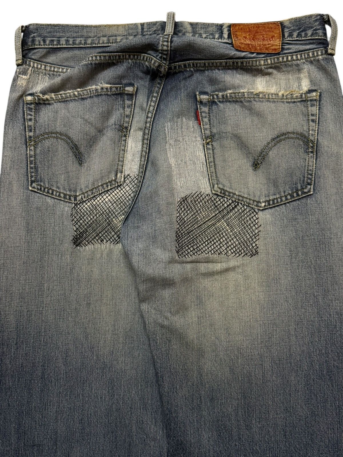 Levi's Vintage 90s Levis 503 Blue Faded Wash Wide Leg Loose Jeans Size US 34 / EU 50 - 5 Thumbnail