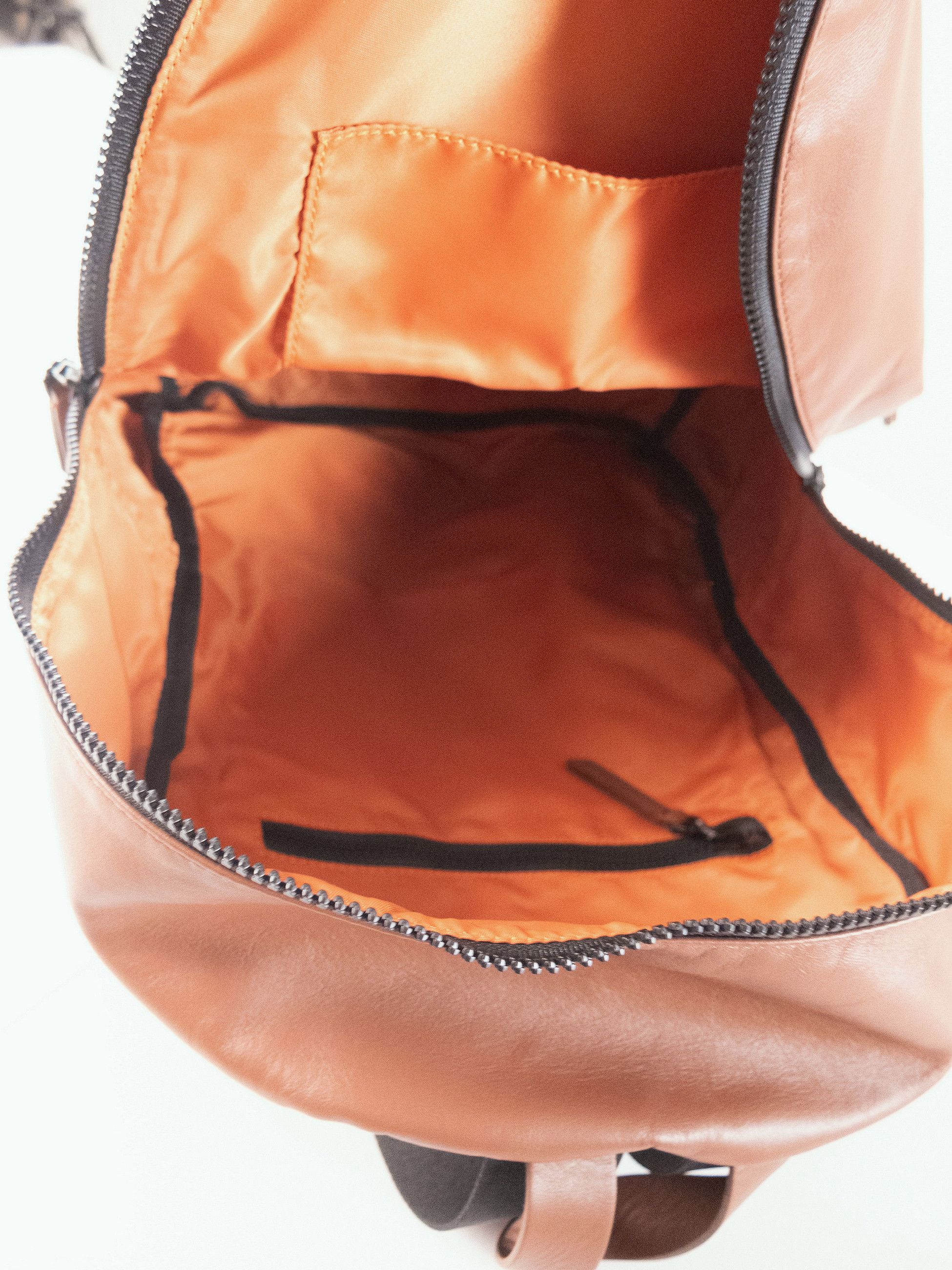 Santoni SANTONI brown lightweight soft leather backpack authentic Size ONE SIZE - 10 Thumbnail