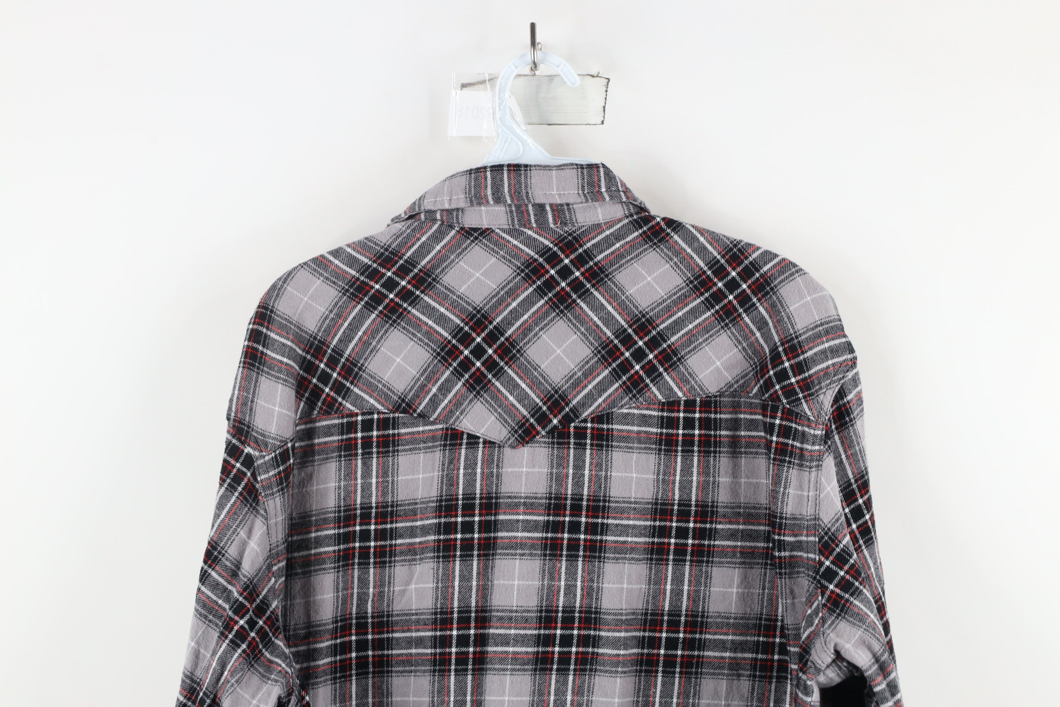Vintage × Wrangler Vintage Wrangler Western Snap Button Collared Shirt Plaid Size US XL / EU 56 / 4 - 8 Thumbnail