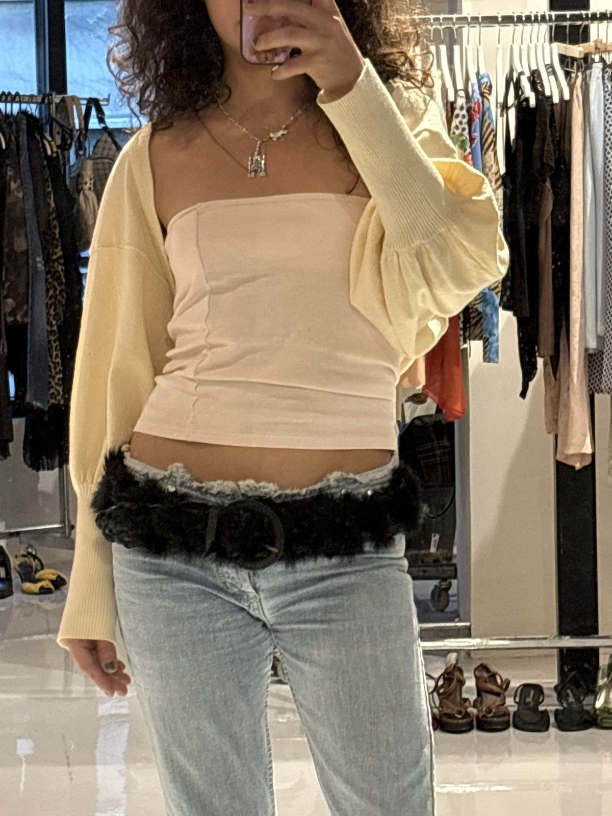 Vintage y2k fur belt Size ONE SIZE - 2 Thumbnail