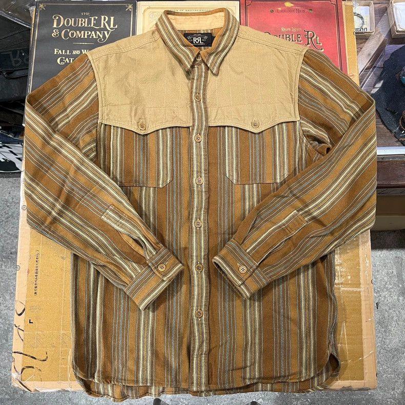 RRL Ralph Lauren RRL Ralph Lauren Southwest striped shirt with big beard, s Size US M / EU 48-50 / 2 - 2 Thumbnail
