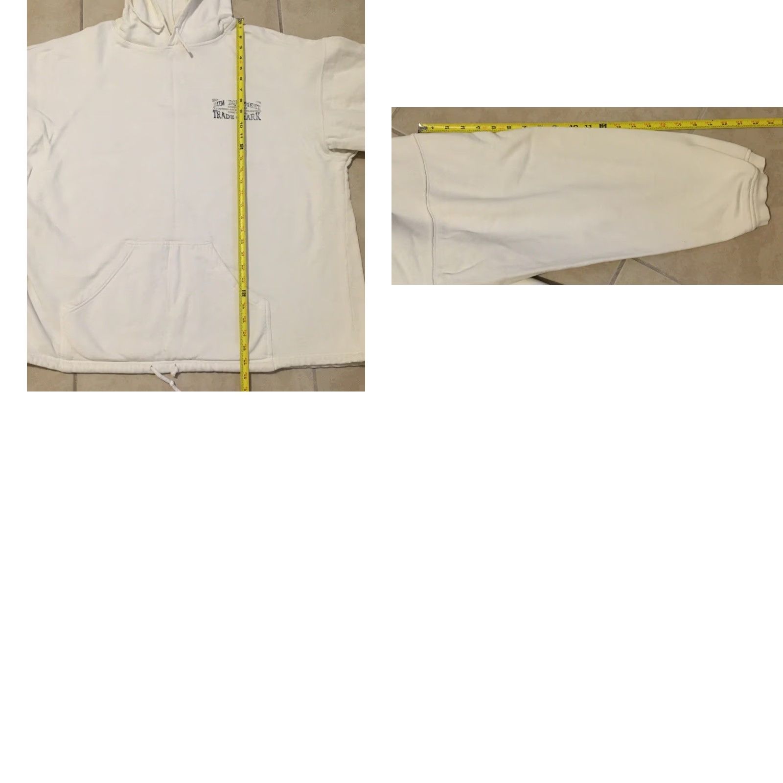 Vintage Vtg 90s BUM Equipment Faded Distress Boxy Hoodie XL Men White Oversized Pullover Sweatshirt Size US XL / EU 56 / 4 - 11 Thumbnail