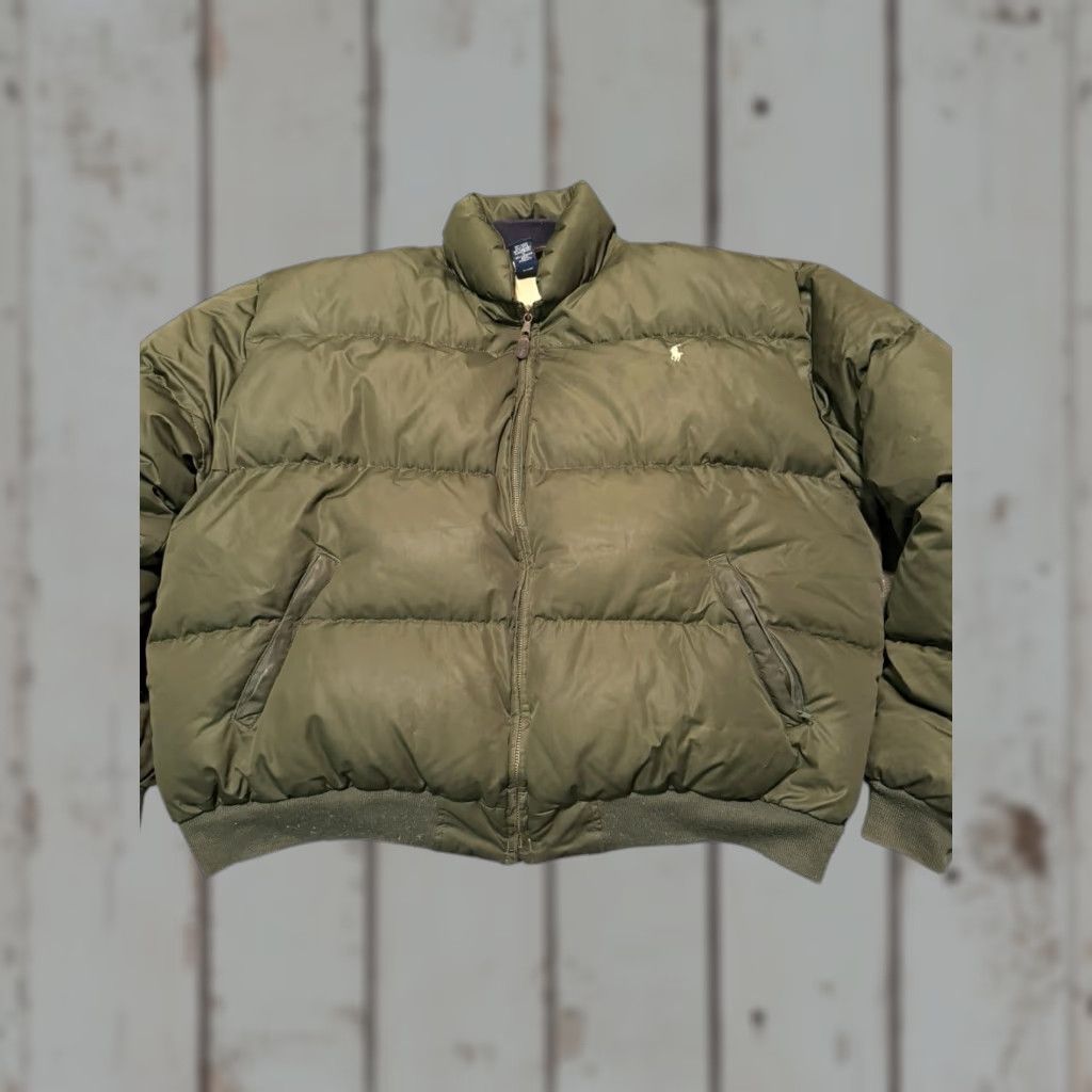 Bomber Jacket Olive Green Polo Jacket VTG 90s Polo Ralph Lauren