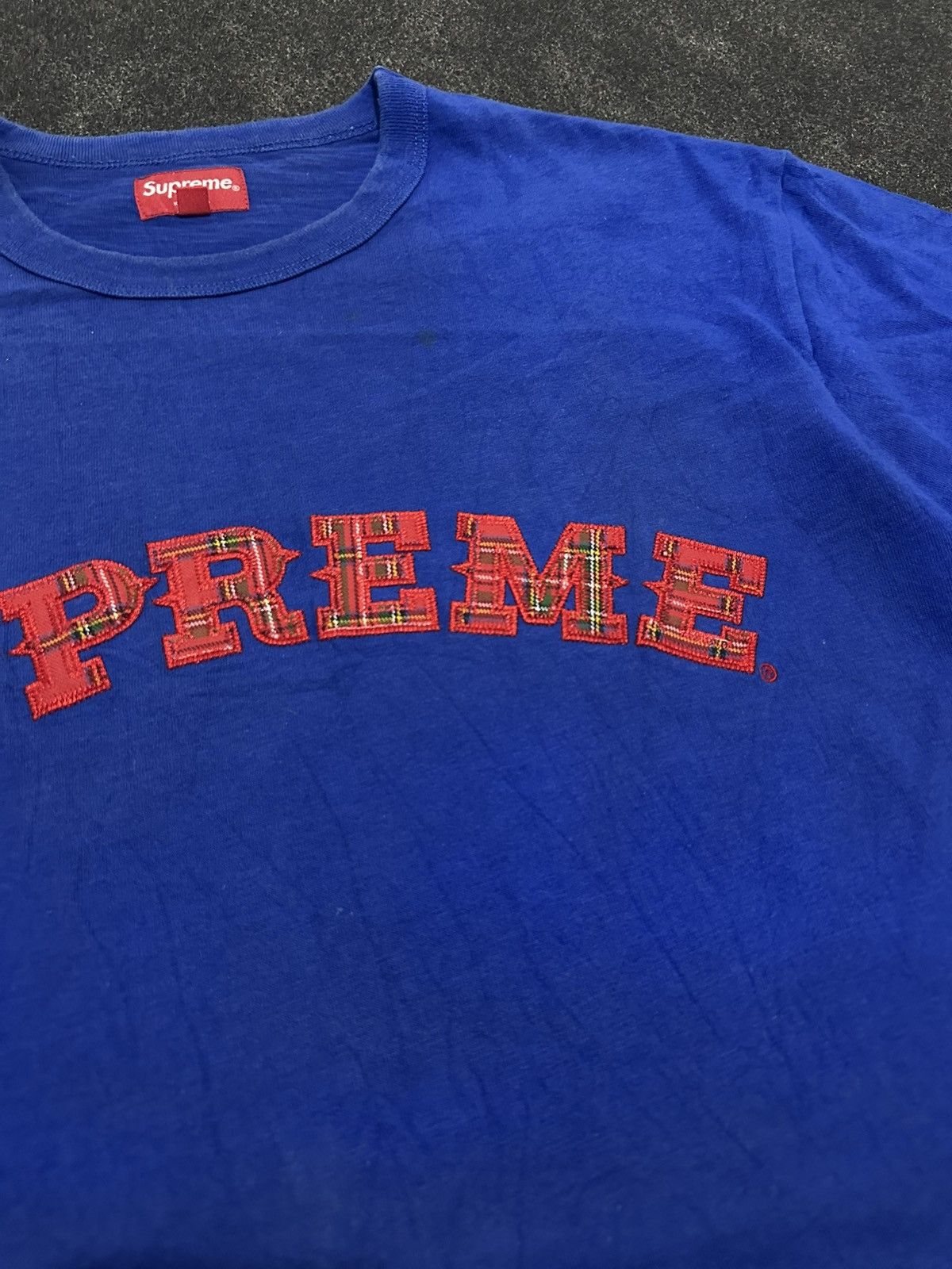 Supreme Supreme Plaid Applique S/S Top Royal Size US L / EU 52-54 / 3 - 3 Thumbnail