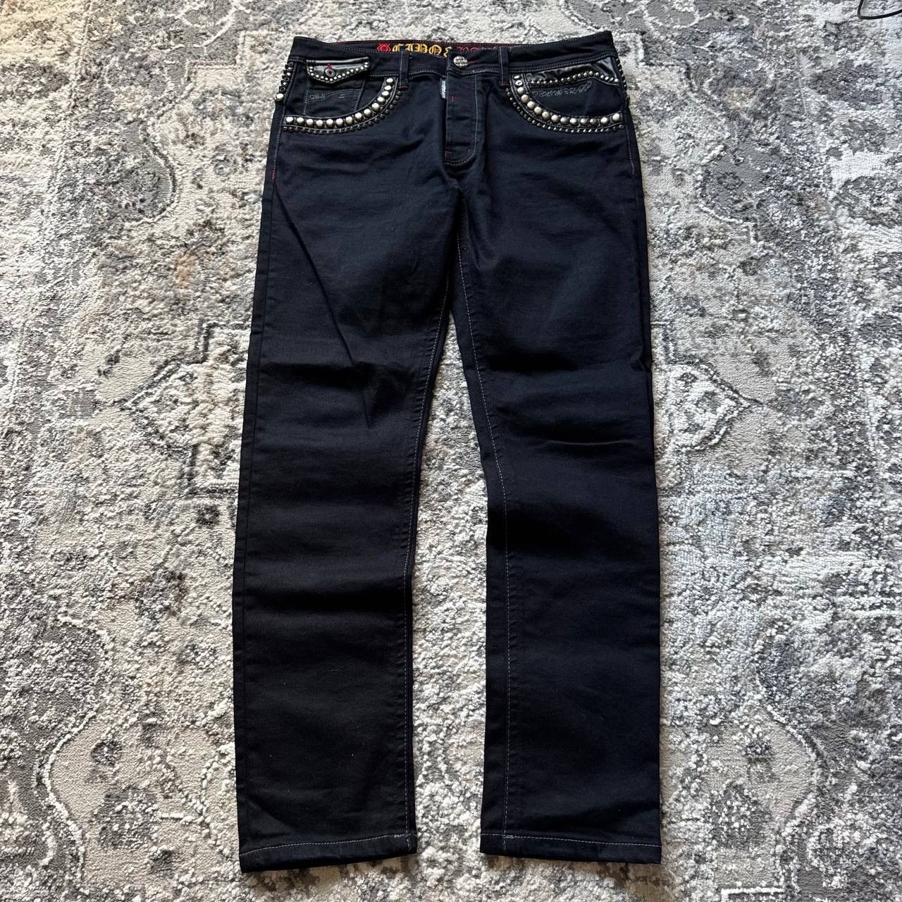 Affliction Affliction Cipo & Baxx Pinned Goth Punk Alternative Jeans Size US 34 / EU 50 - 4 Thumbnail