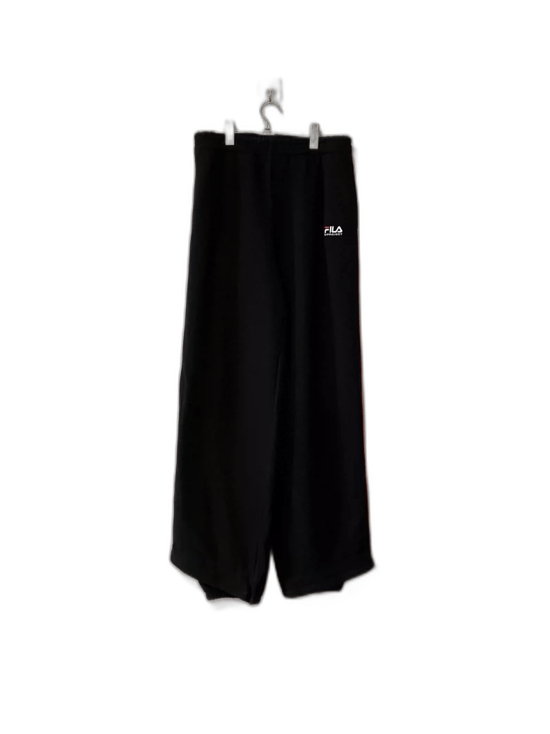 Y/PROJECT FILA Black Wide-Leg Sweatpants