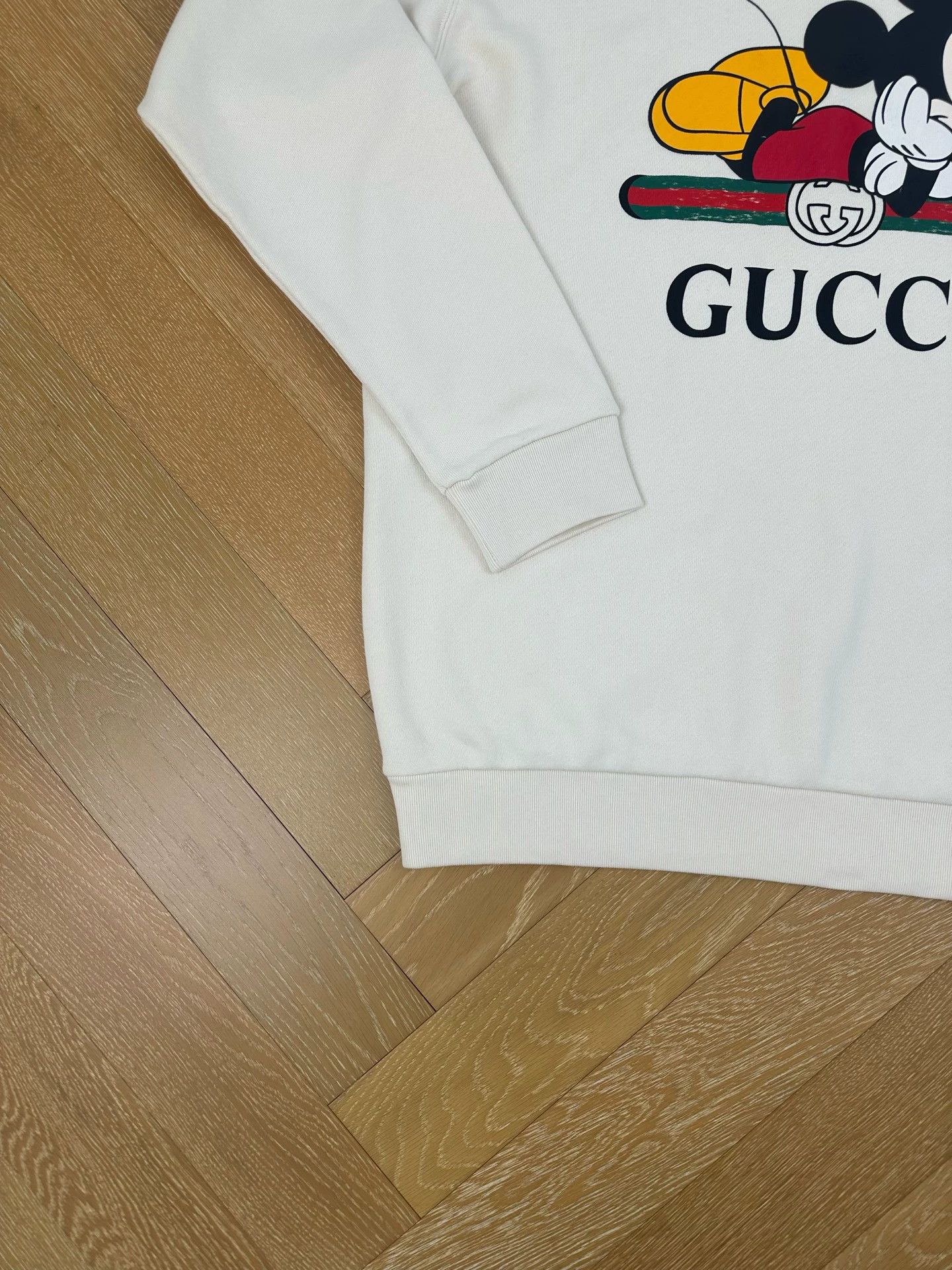 Gucci GUCCI x Disney Mickey Mouse white unisex crewneck sweatshirt Size L / US 10 / IT 46 - 4 Thumbnail