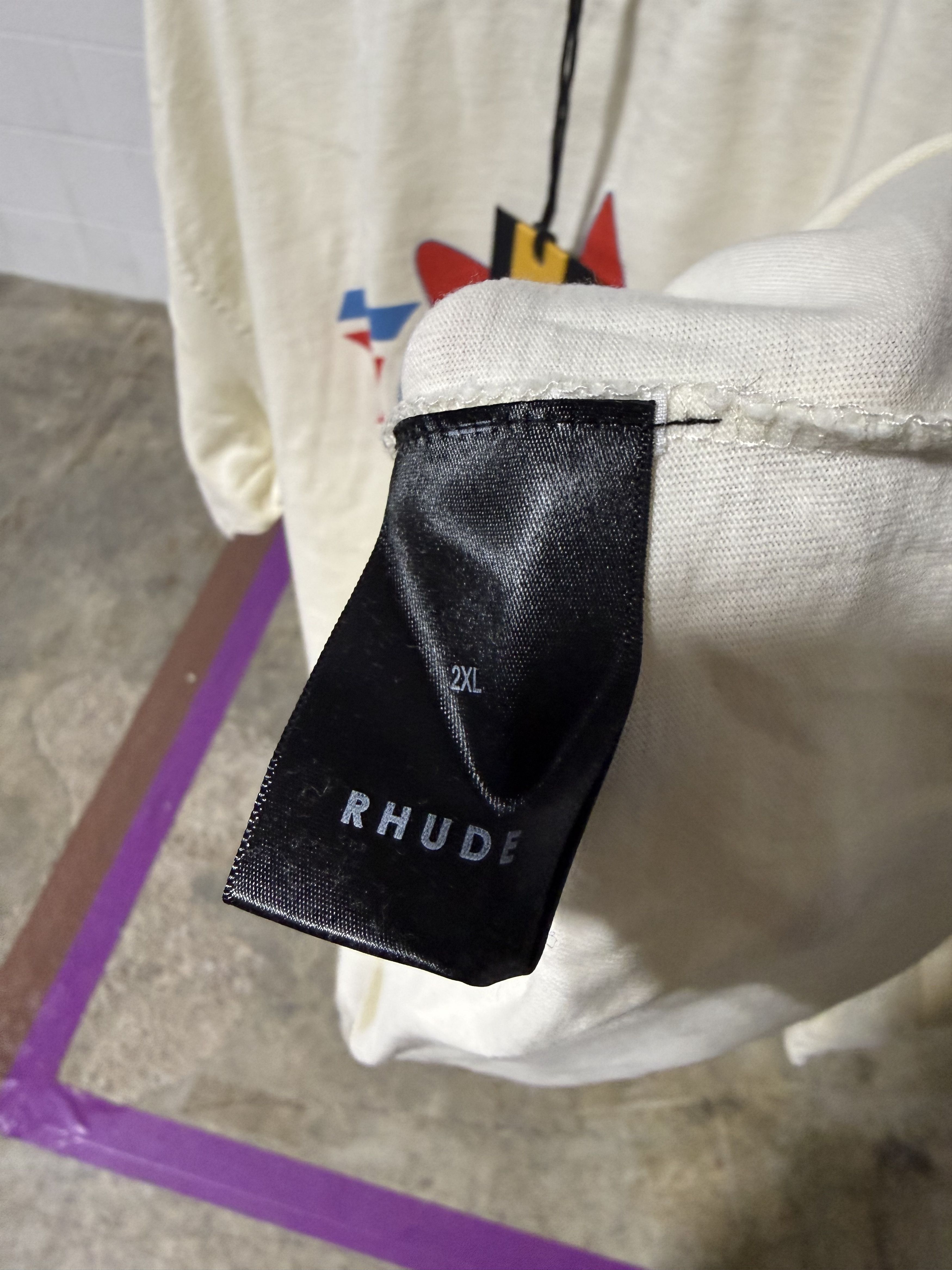 Rhude Rhude Chevron Eagle Tee 'Vintage White' Size US XXL / EU 58 / 5 - 3 Thumbnail