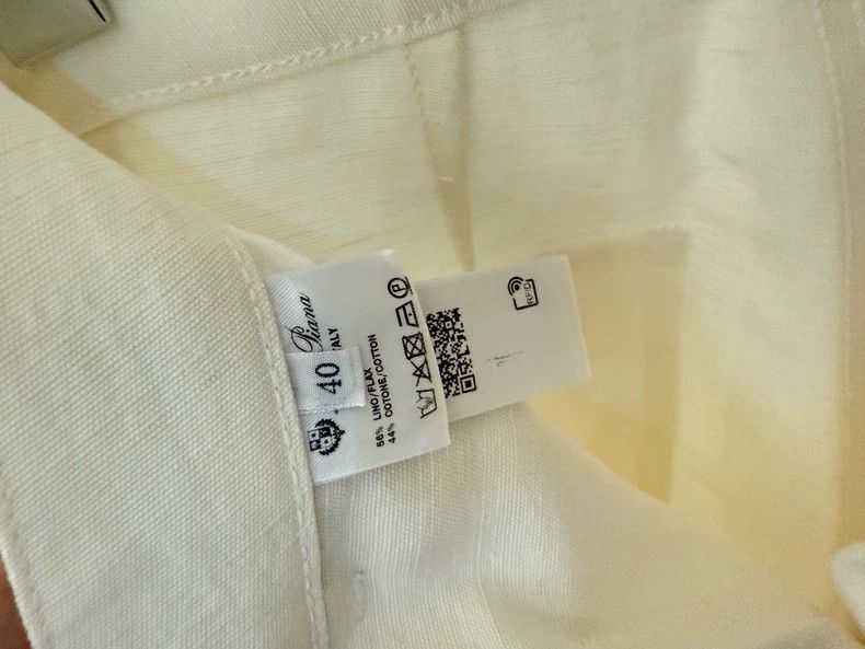 Loro Piana LORO PIANA Ladies linen cotton straight flared trousers Size 26" / US 2 / IT 38 - 8 Thumbnail