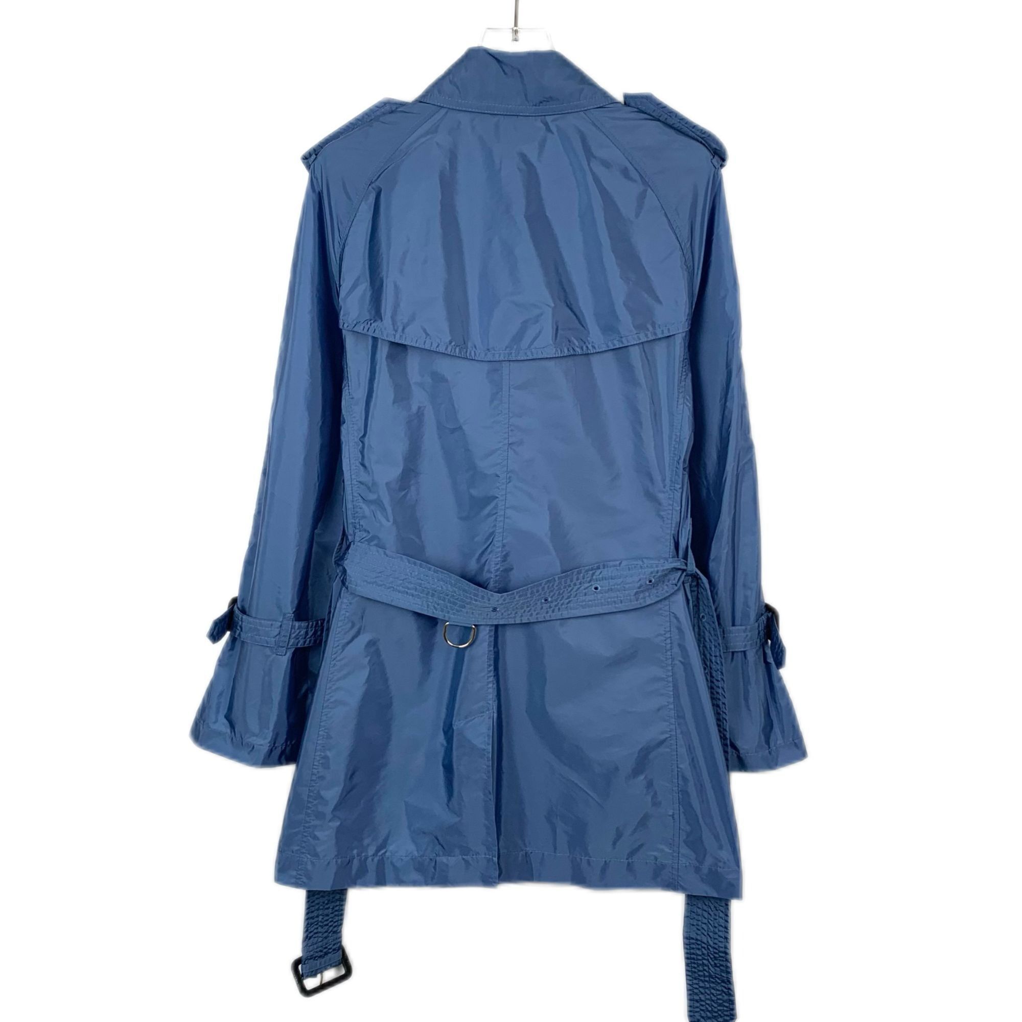 Burberry Burberry Blue Belted Trench Coat (Size 38) Size XS / US 0-2 / IT 36-38 - 7 Thumbnail