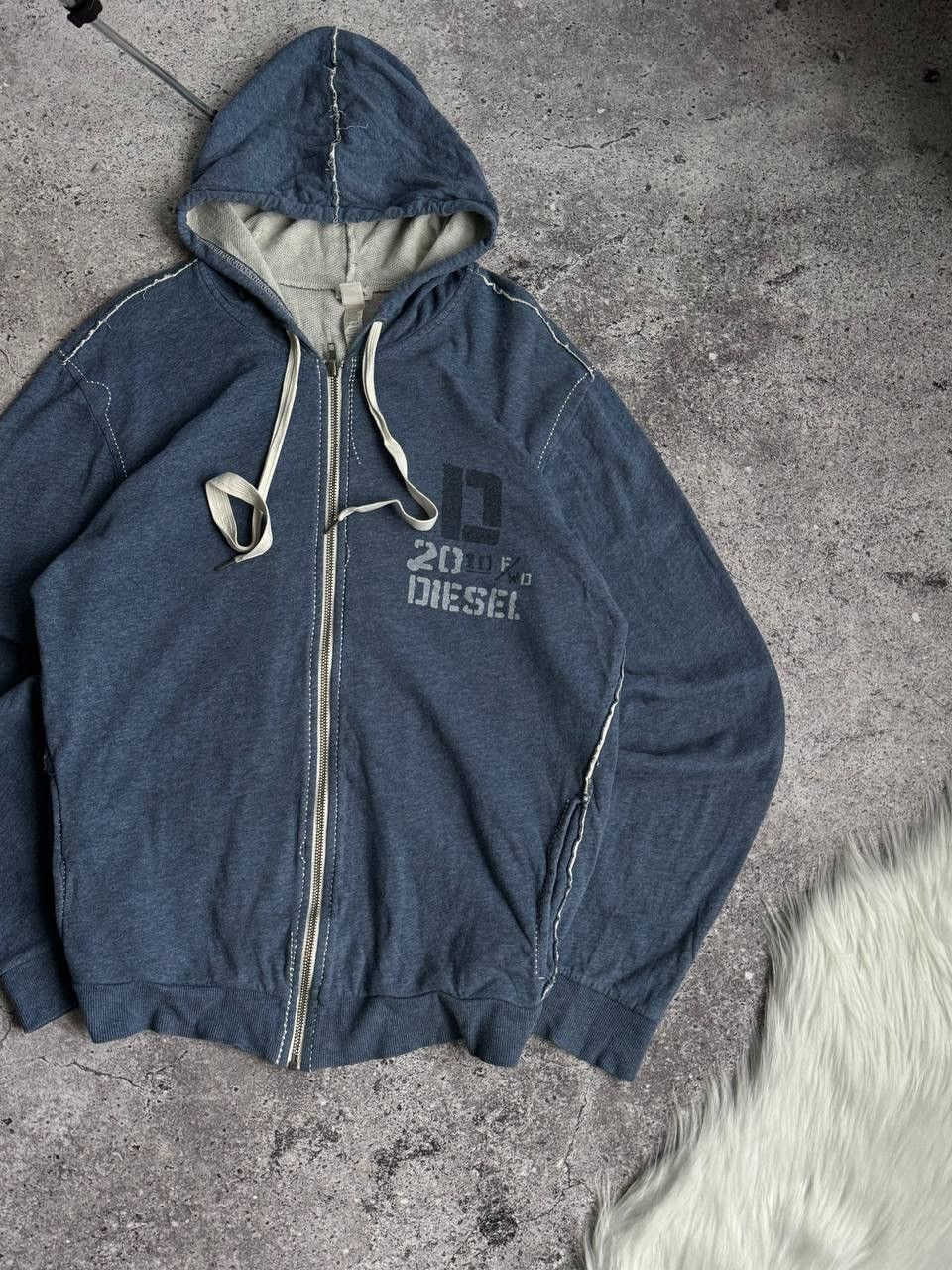 Diesel Vintage Diesel Y2K Avant Garde cotton zip hoodie Size US L / EU 52-54 / 3 - 2 Thumbnail