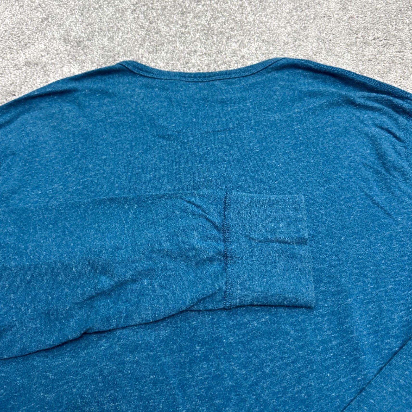 J.Crew J.Crew Knit Goods Slim Flagstone Marled Henley Long Sleeve shirt Mens XL Blue Size US XL / EU 56 / 4 - 3 Thumbnail