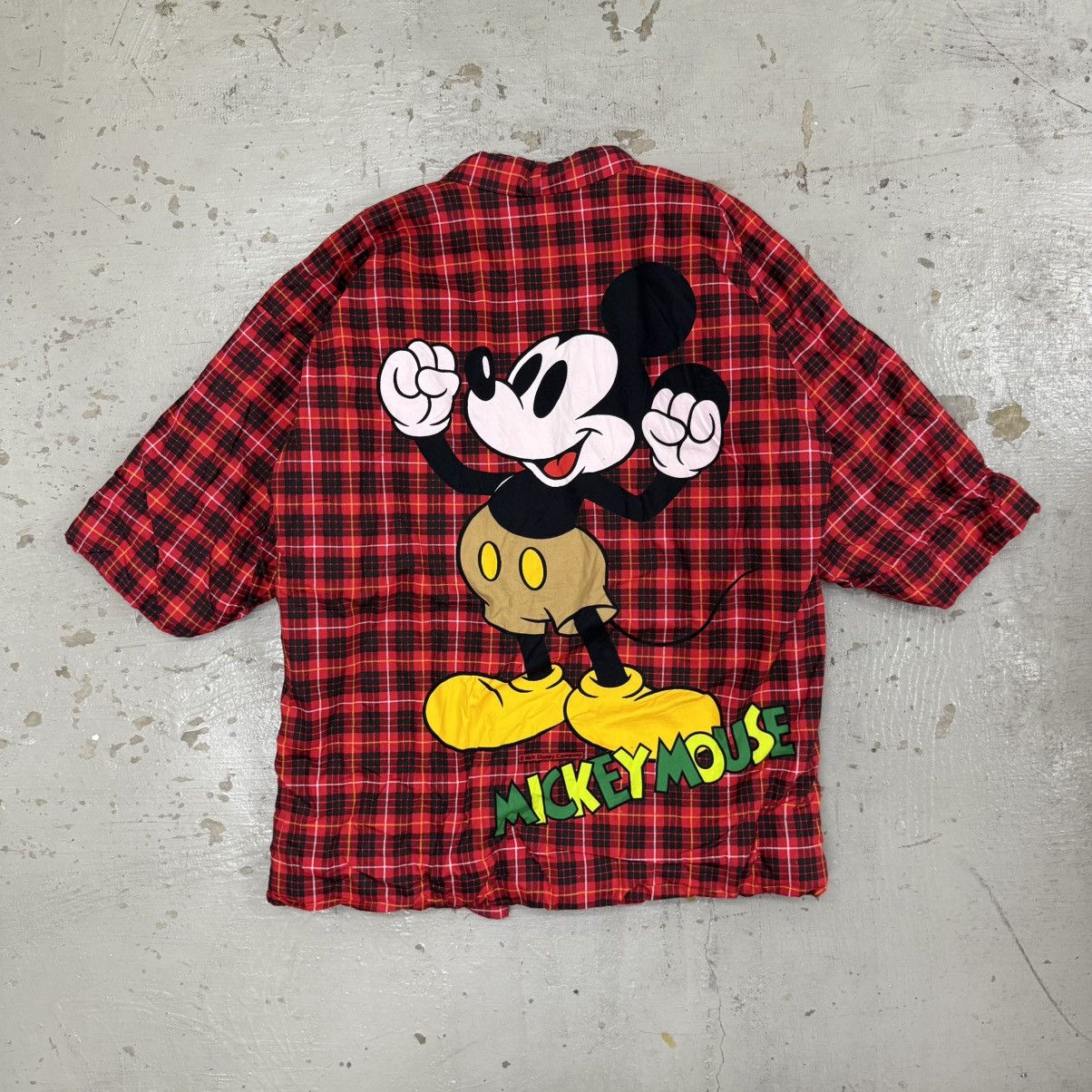 Anime Disney Mickey Mouse Plaid Kimono Japanese Traditional Size US M / EU 48-50 / 2 - 1 Thumbnail