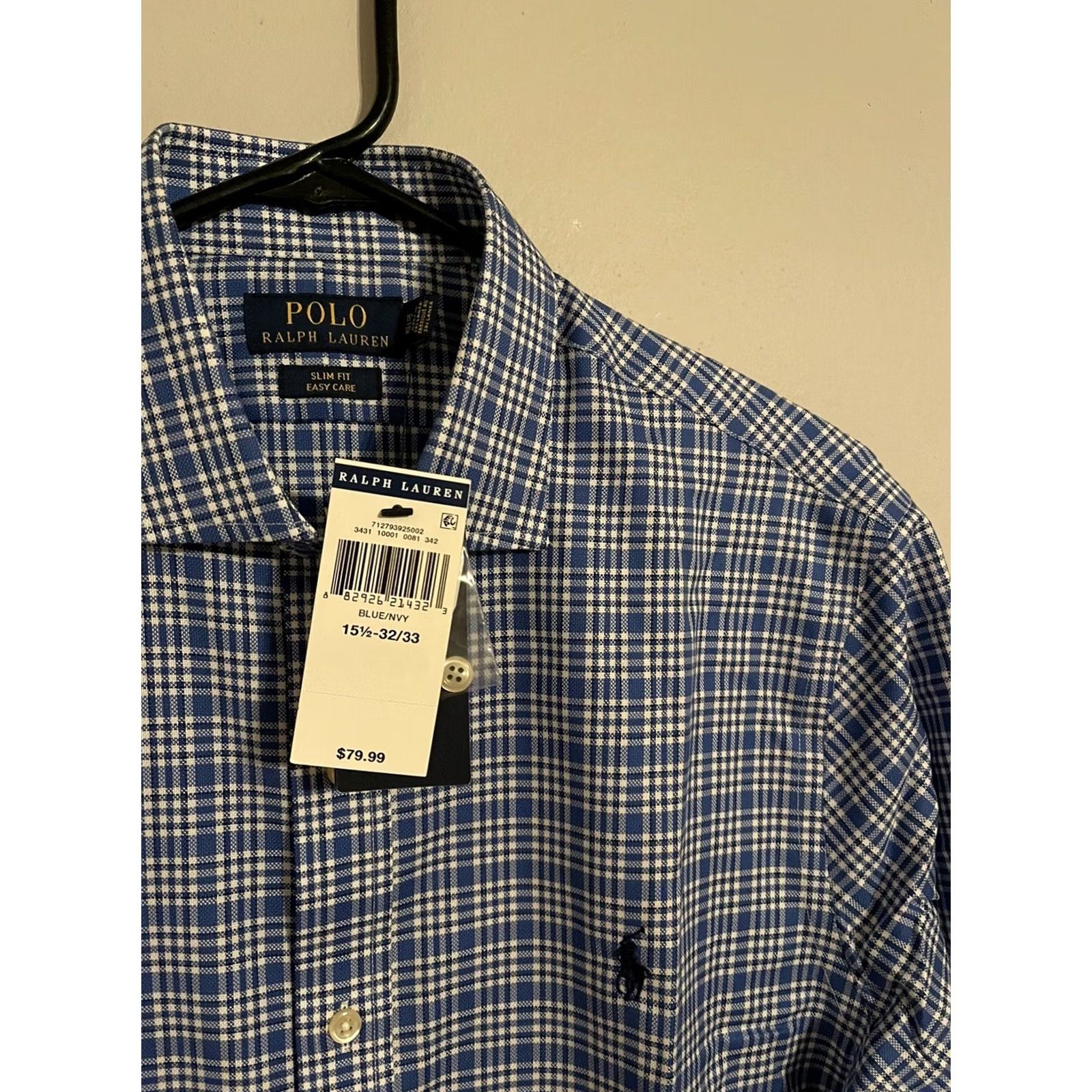Polo Ralph Lauren Polo Ralph Lauren Slim Fit Easy Care Button Up Shirt Men's 15.5 32/33 Blue Plaid L/S Size US L / EU 52-54 / 3 - 2 Thumbnail