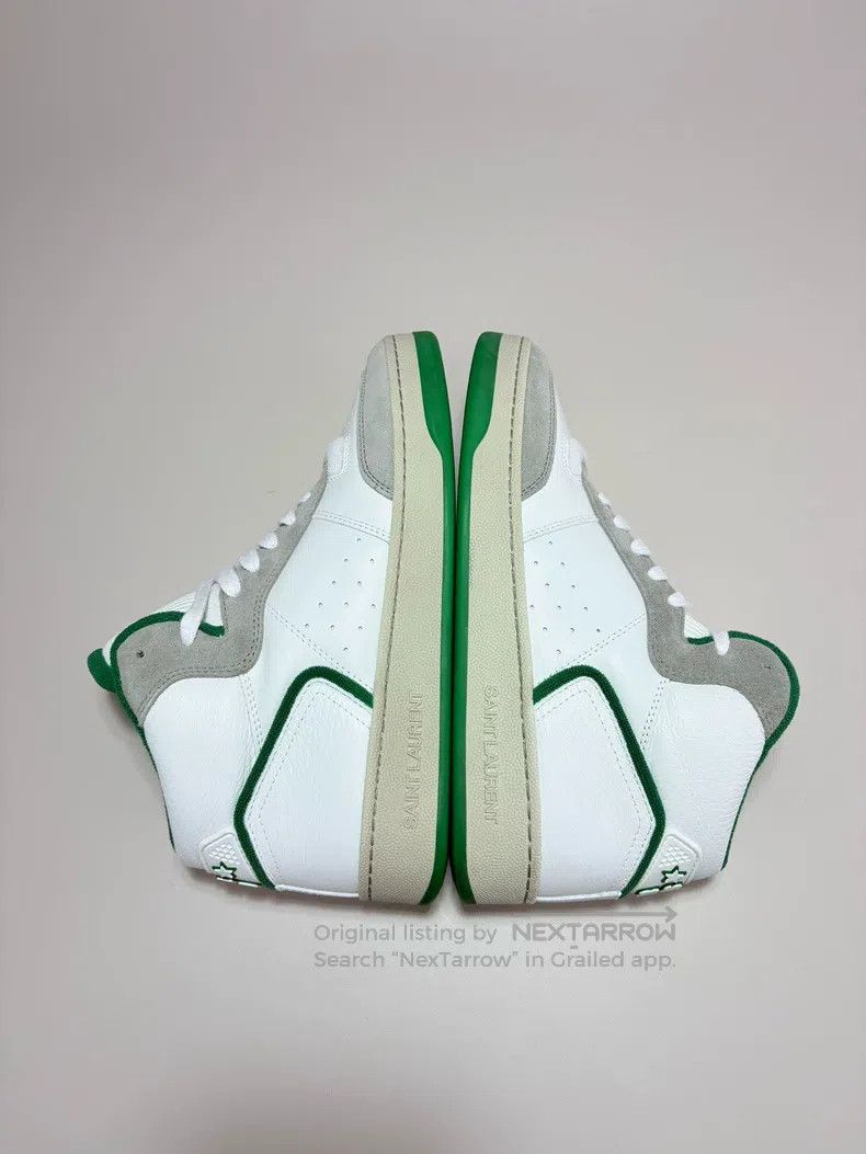 Saint Laurent Paris Saint Laurent Paris White and green mid-cut board shoes Size US 7 / EU 40 - 5 Thumbnail