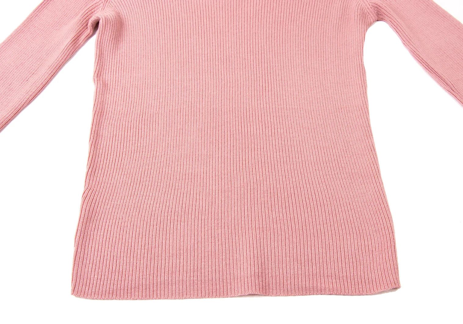 Jean Paul Gaultier Wool Ribbed Turtle Neck Knit Sweater in Pink, Size 48 Size US M / EU 48-50 / 2 - 9 Thumbnail