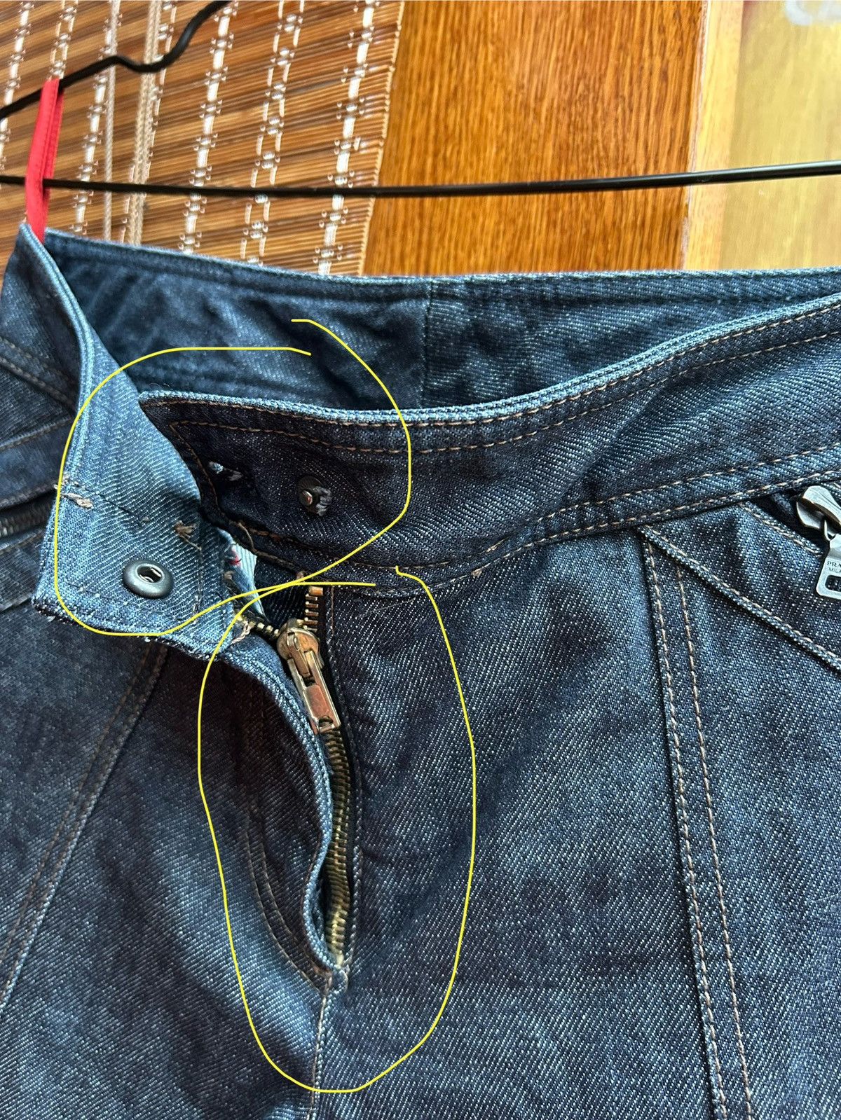 Prada × Vintage Vintage 2000’s Prada Sport Linea Rossa Bootcut Jeans Size 42 Size 28" / US 6 / IT 42 - 10 Thumbnail