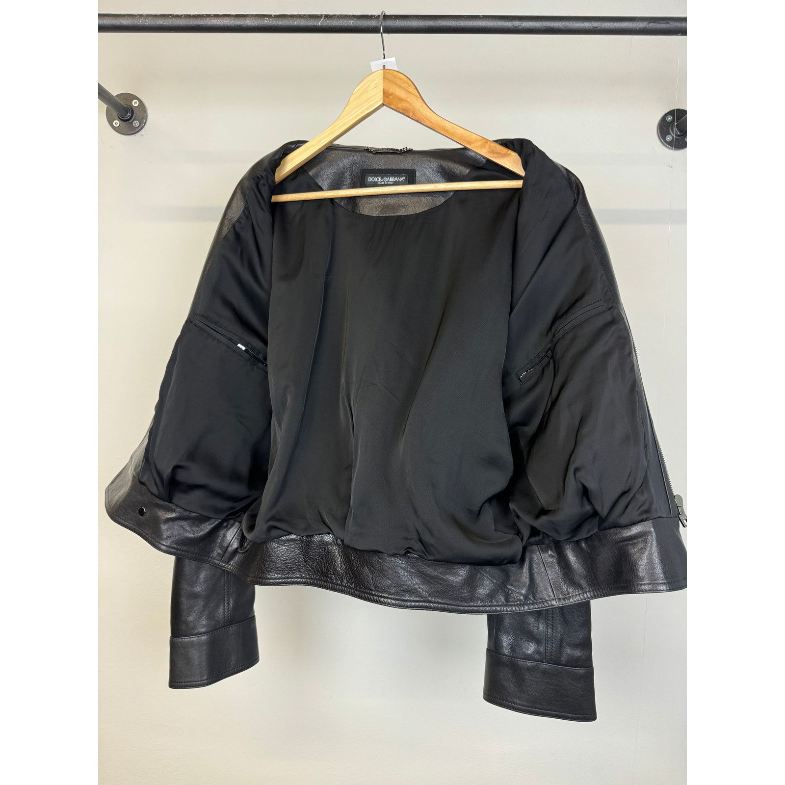 Dolce & Gabbana 2010s Dolce & Gabbana aviator boxy bomber leather jacket Size XL / US 12-14 / IT 48-50 - 7 Thumbnail