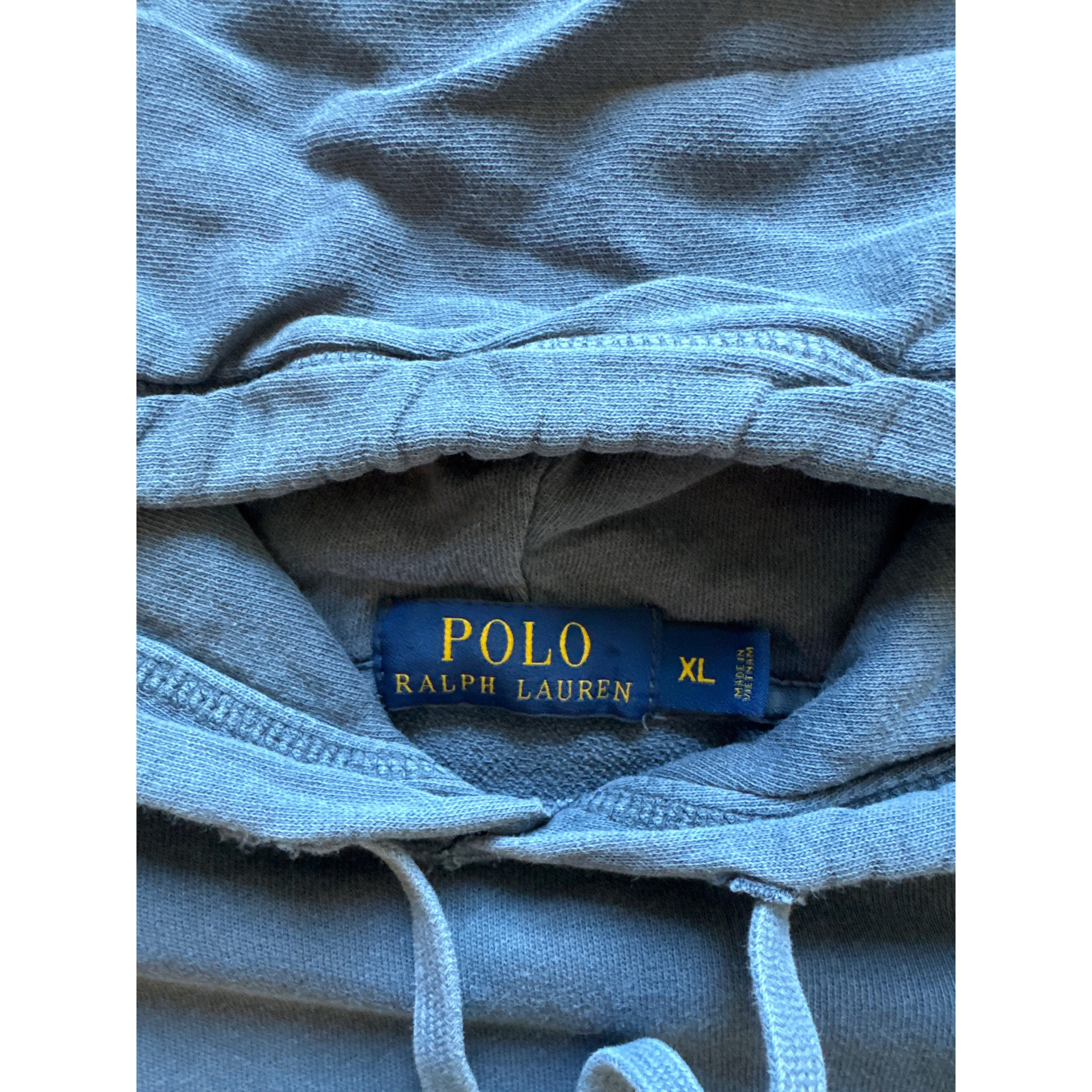 Polo Ralph Lauren Polo Ralph Lauren Faded Grey Lightweight Hoodie Size US XL / EU 56 / 4 - 3 Thumbnail