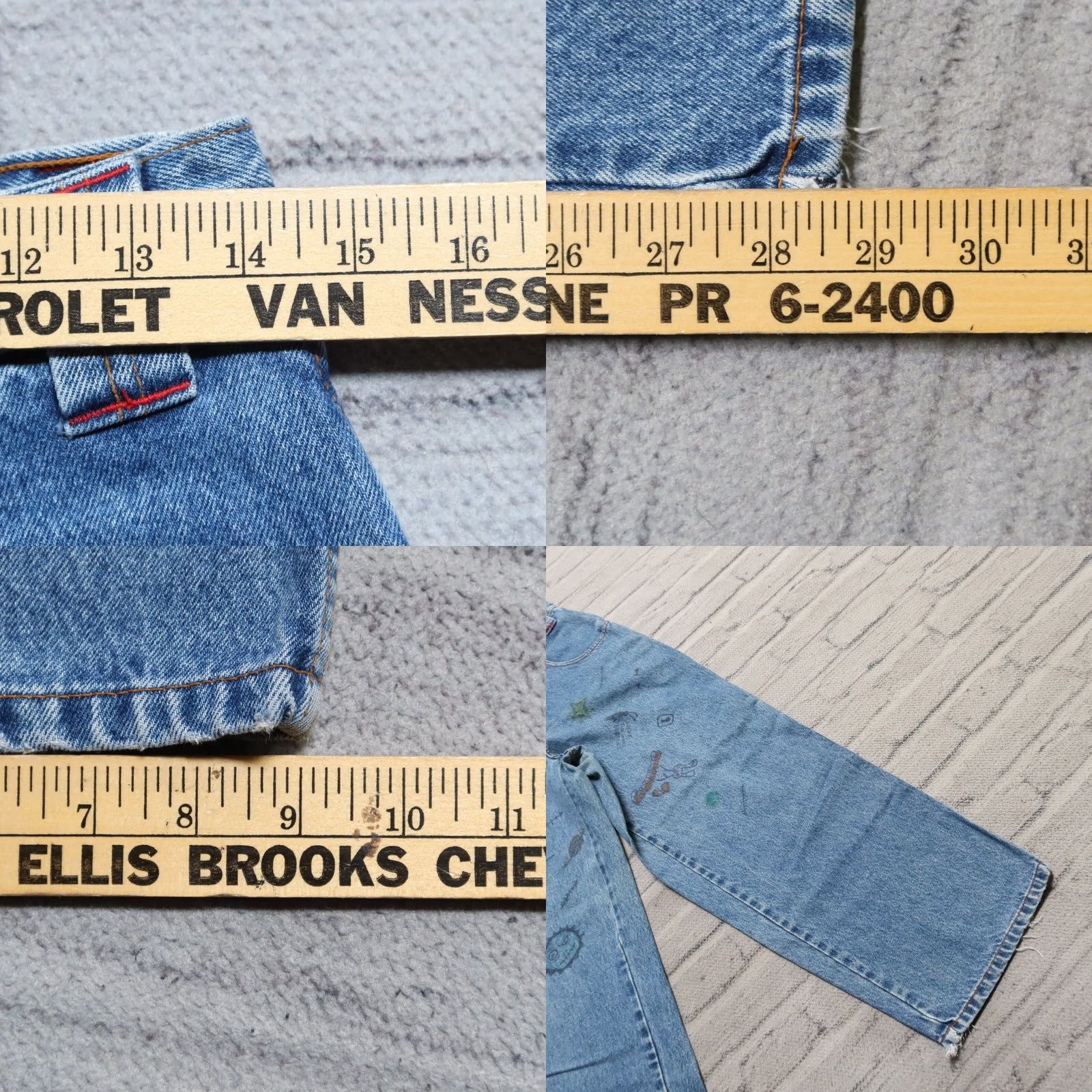 Vintage VINTAGE Echo Denim Jeans Men's Jeans S Light Wash 28x28 1/2 Vintage Echo Unlimited Denim Utility Jeans Size US 29 - 9 Thumbnail