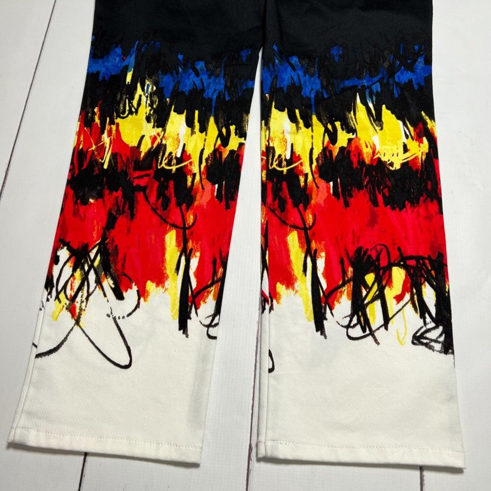 Other Worth New York Alana Pant Black Graffiti Stripe Size 6 NWT Size 28" / US 6 / IT 42 - 9 Thumbnail