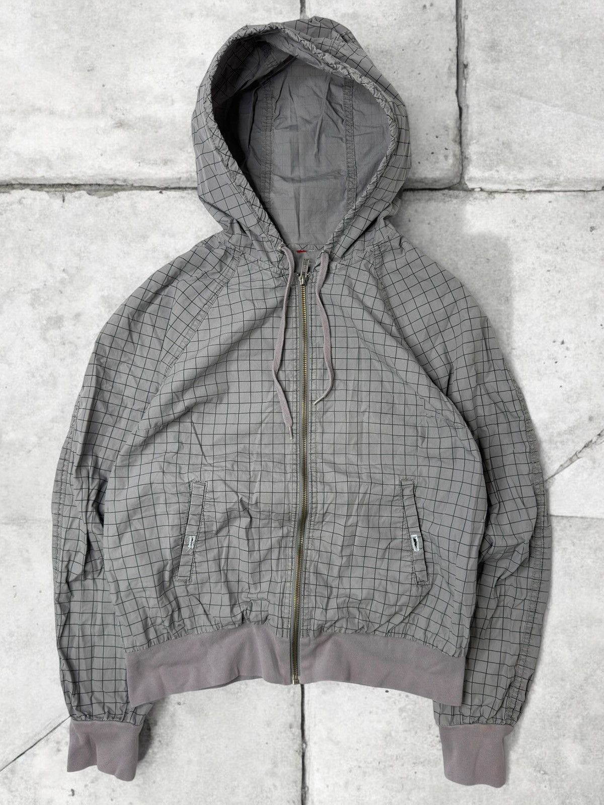 Vintage Vintage gray checked light jacket swag avant garde skate sk8 Size S / US 4 / IT 40 - 1 Thumbnail