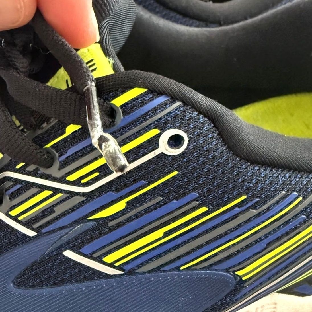 Brooks Brooks Adrenaline 19 Navy Blue/Neon Green Lace Up Running Shoes Sneakers - Size 10 Mens Size US 10 / EU 43 - 8 Thumbnail