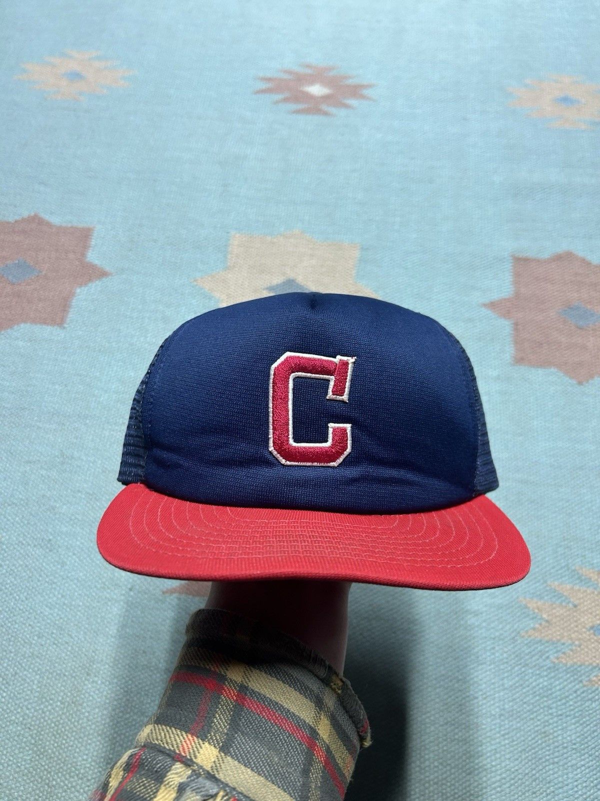 Vintage Vintage 80s trucker hat Cleveland Indians plain logo MLB Size ONE SIZE - 2 Thumbnail