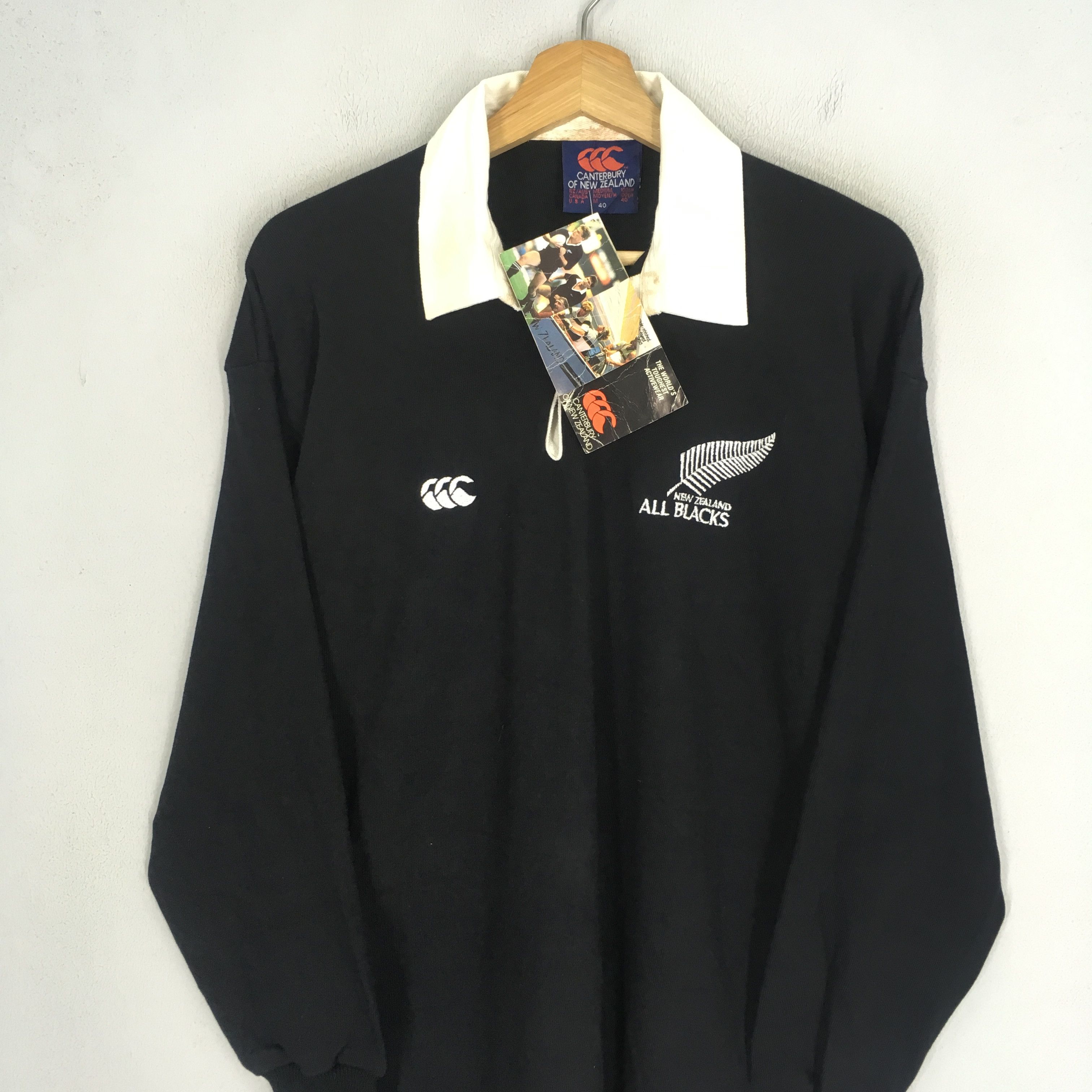 Canterbury of New Zealand Vintage 90's Canterbury Of New Zealand All Black Polo Size US M / EU 48-50 / 2 - 3 Thumbnail